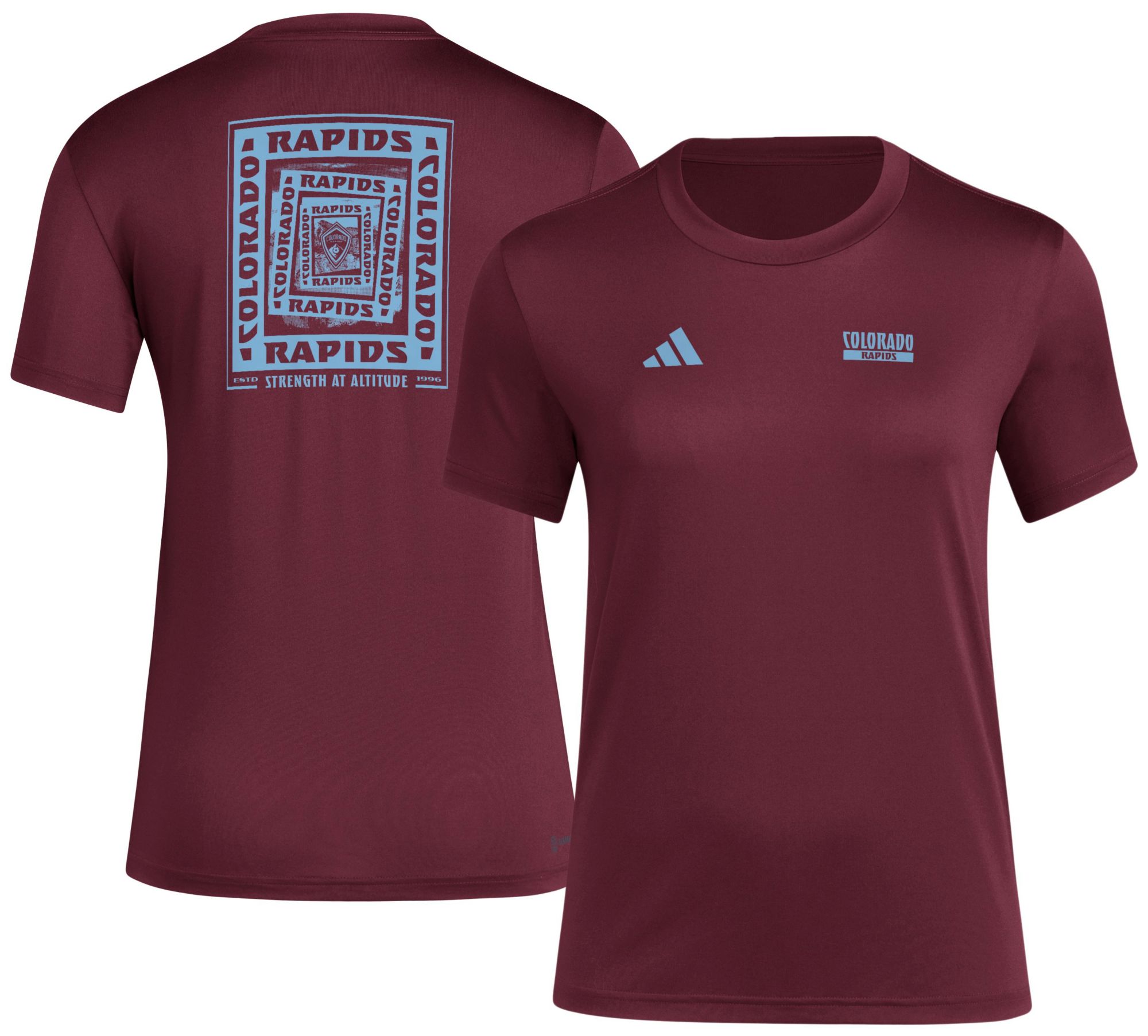adidas Women's Colorado Rapids 2025 Maroon Local Warp T-Shirt product image