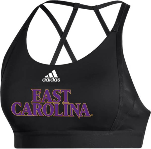 adidas Women's East Carolina Pirates Black Ultimate Bra