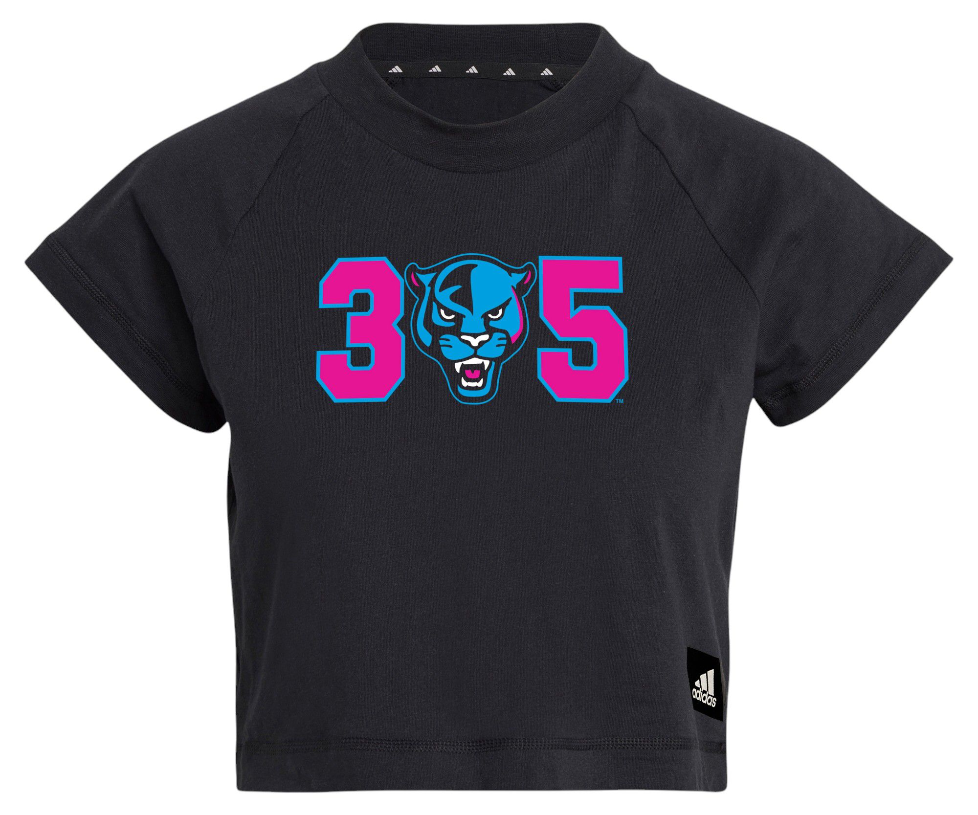 adidas Women's FIU Golden Panthers Black Vice Cropped T-Shirt product image