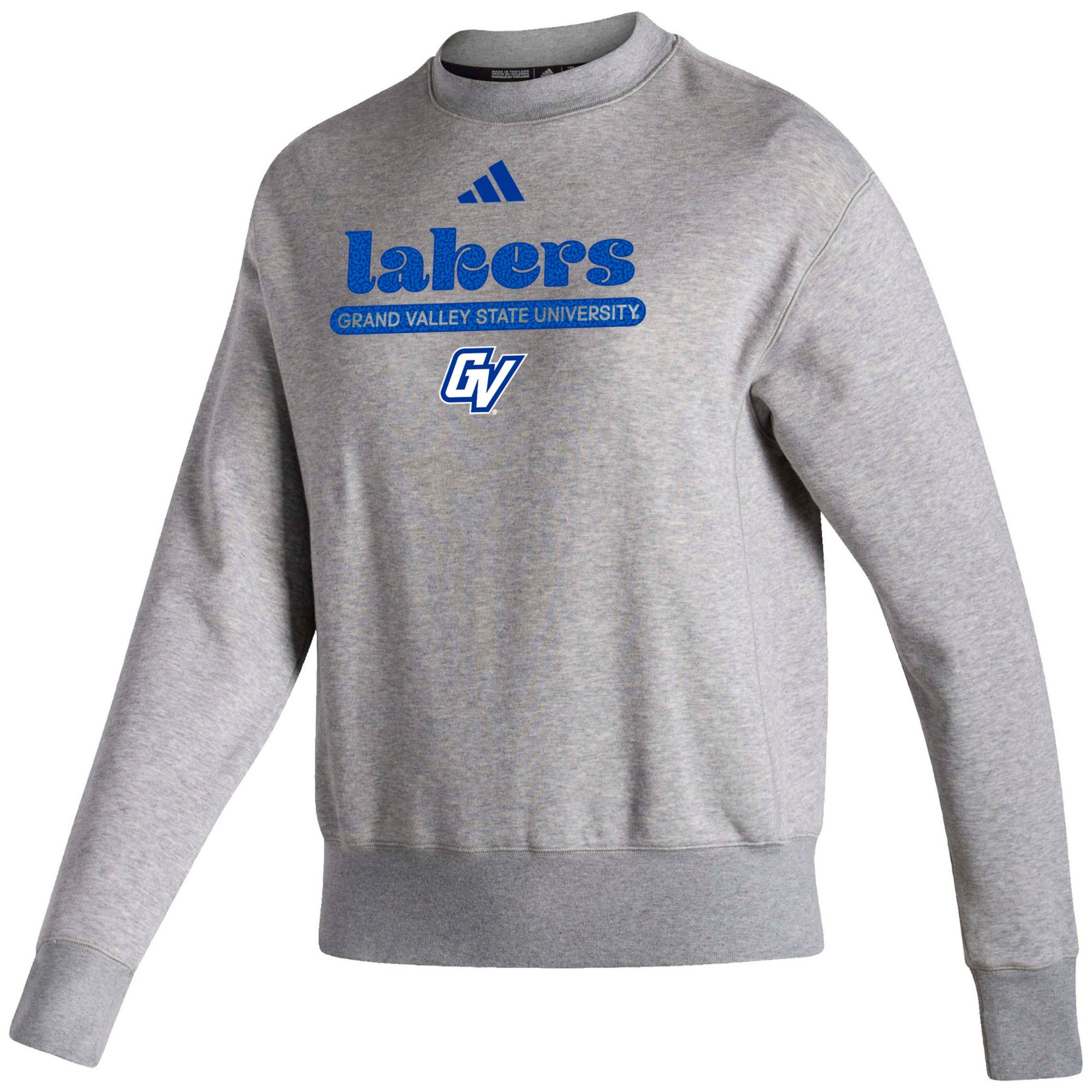 adidas Women's Grand Valley State Lakers Grey Vintage Pullover Crew Sweatshirt product image