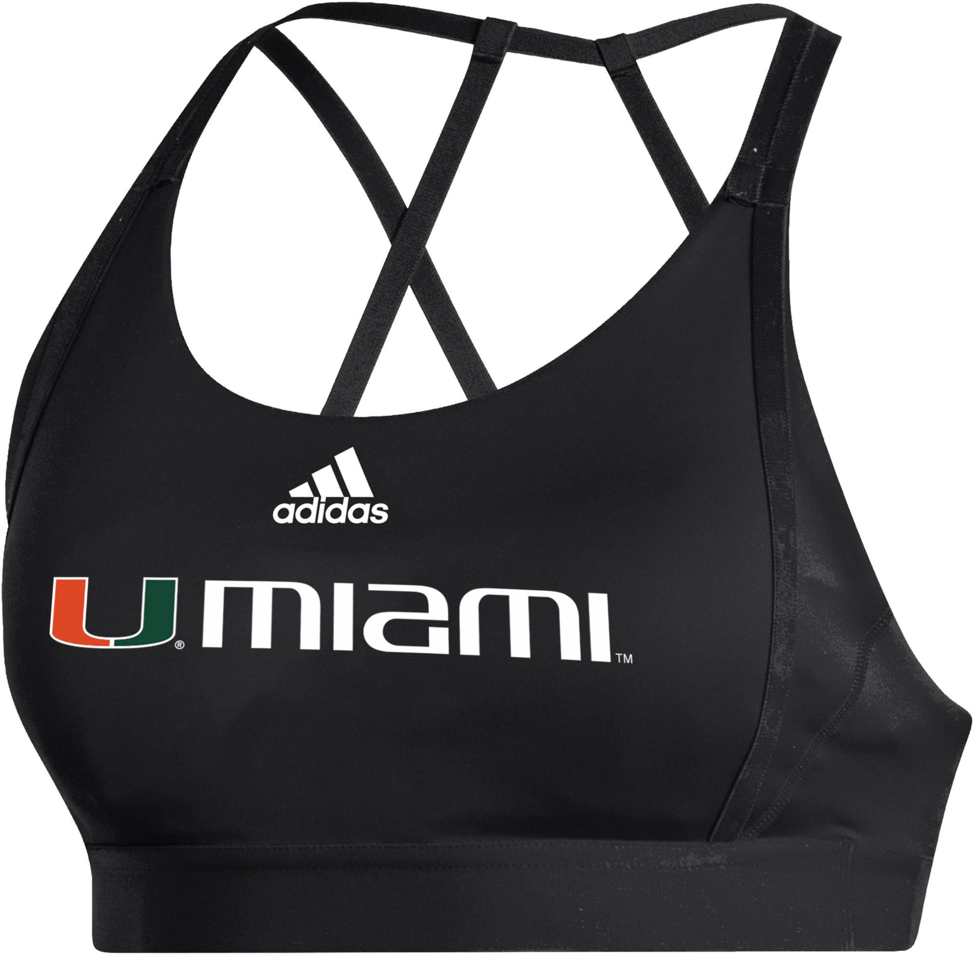 adidas Women's Miami Hurricanes Black Ultimate Bra product image
