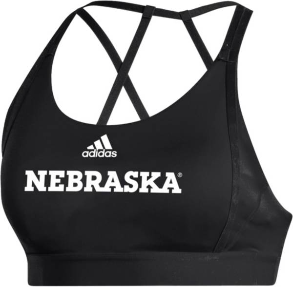 adidas Women's Nebraska Cornhuskers Black Ultimate Bra