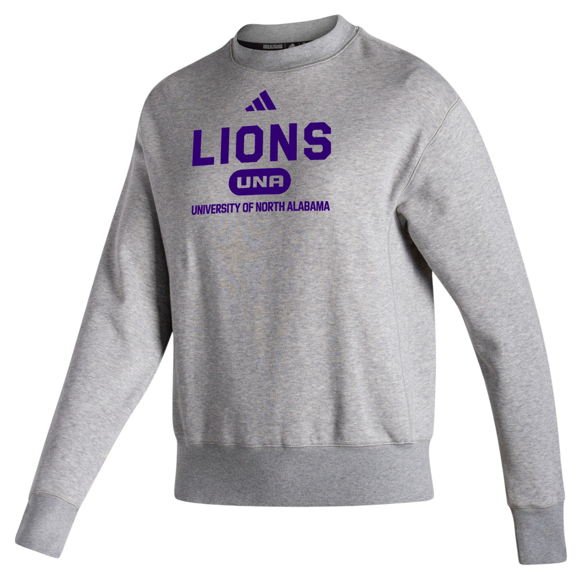 adidas Women's North Alabama Lions Grey Vintage Pullover Crew Sweatshirt product image