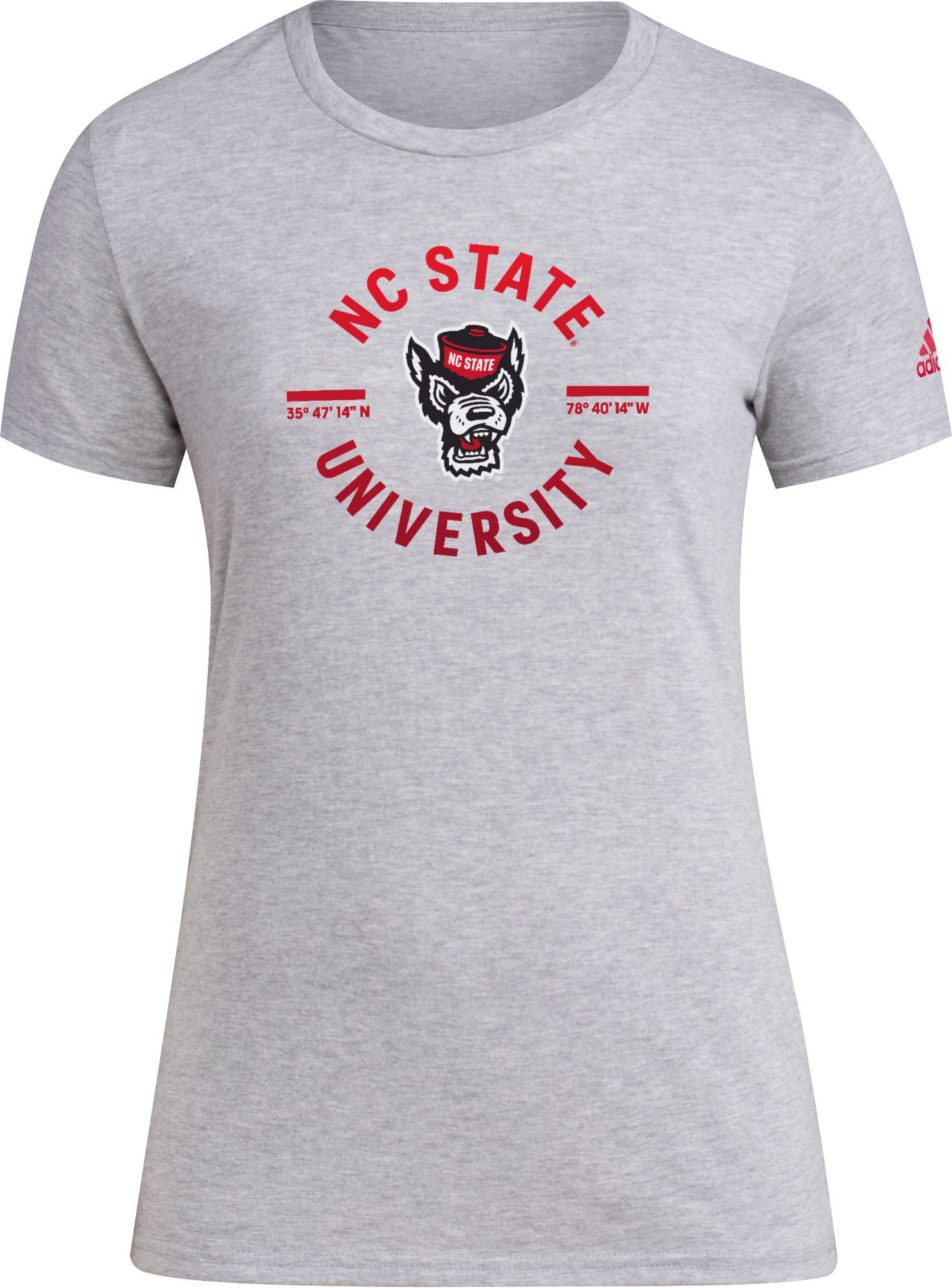 adidas Women's NC State Wolfpack Medium Grey Rise N' Shine T-Shirt product image