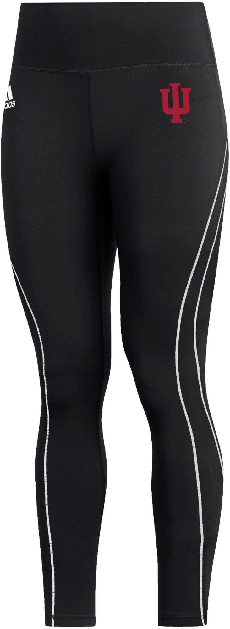adidas Women's Indiana Hoosiers Black Stadium Training 7/8 Leggings product image