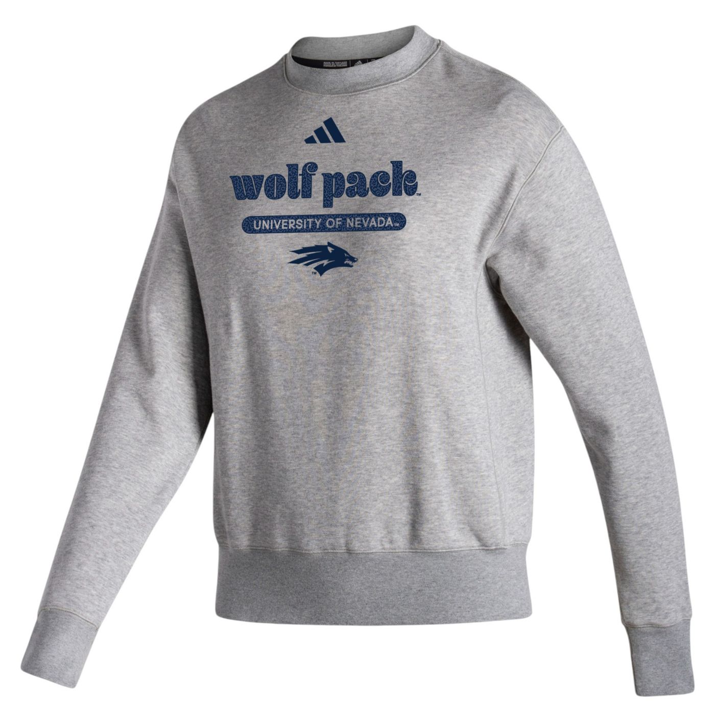 Adidas Women s Nevada Wolf Pack Grey Vintage Pullover Crew Sweatshirt XL Gray