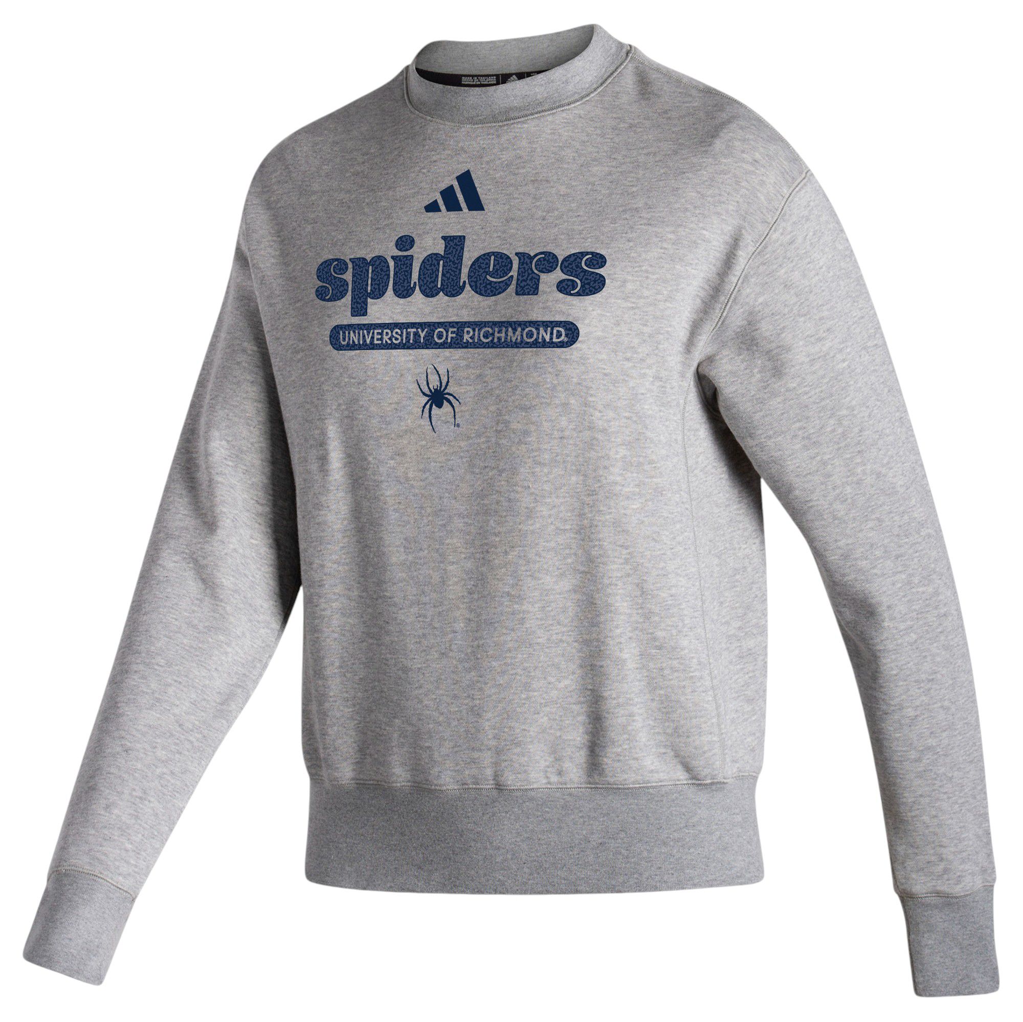 adidas Women's Richmond Spiders Grey Vintage Pullover Crew Sweatshirt product image