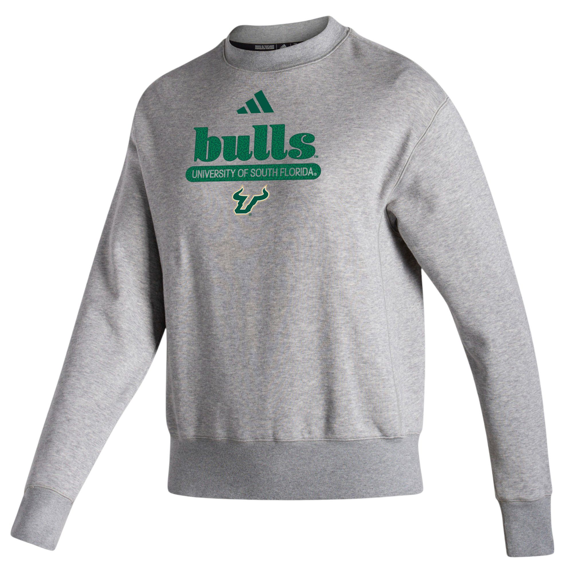adidas Women's South Florida Bulls Grey Vintage Pullover Crew Sweatshirt product image