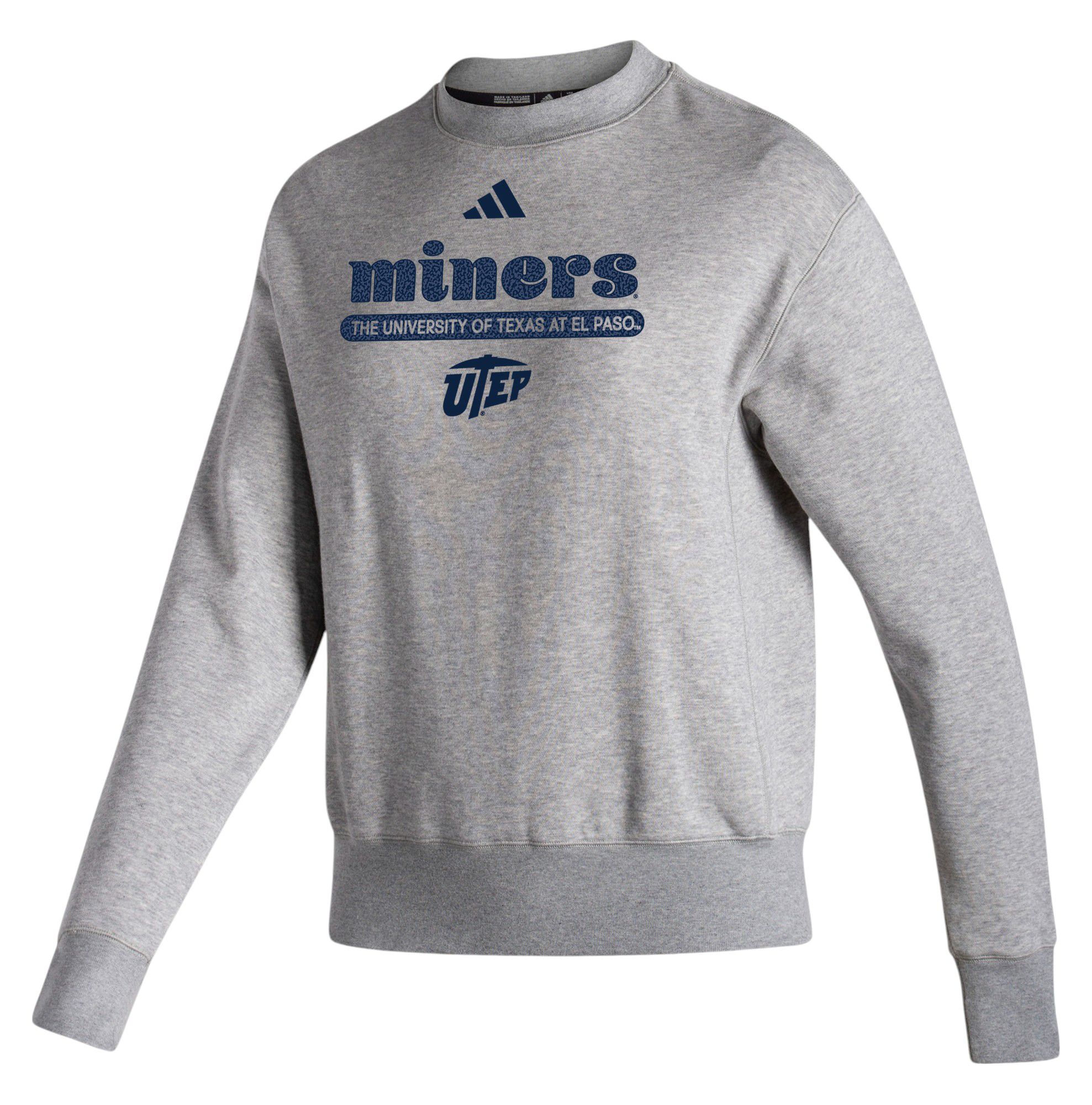 adidas Women's UTEP Miners Grey Vintage Pullover Crew Sweatshirt product image