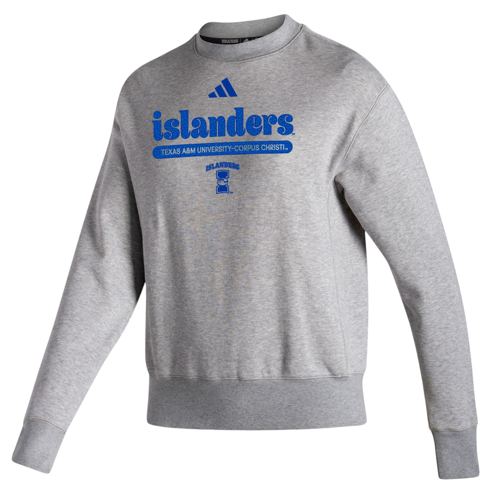 adidas Women's Texas A&M -Corpus Christi Islanders Grey Vintage Pullover Crew Sweatshirt product image