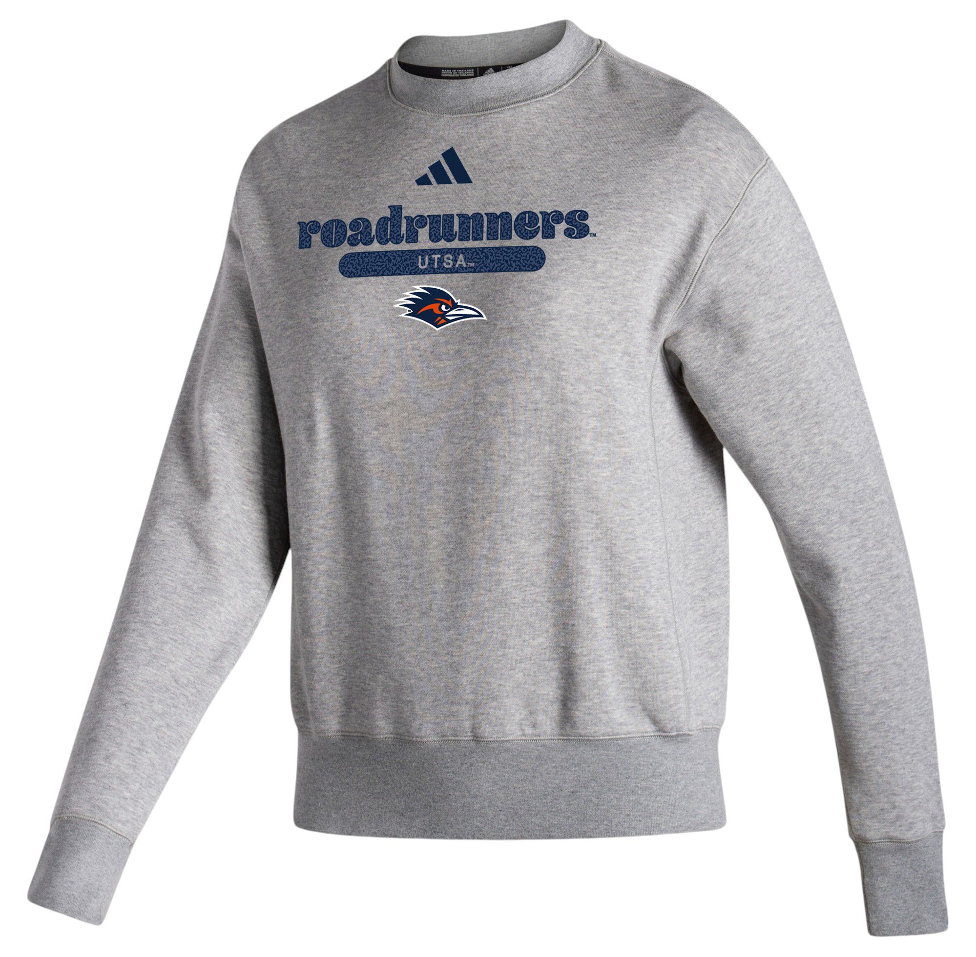 adidas Women's UT San Antonio Roadrunners Grey Vintage Pullover Crew Sweatshirt product image