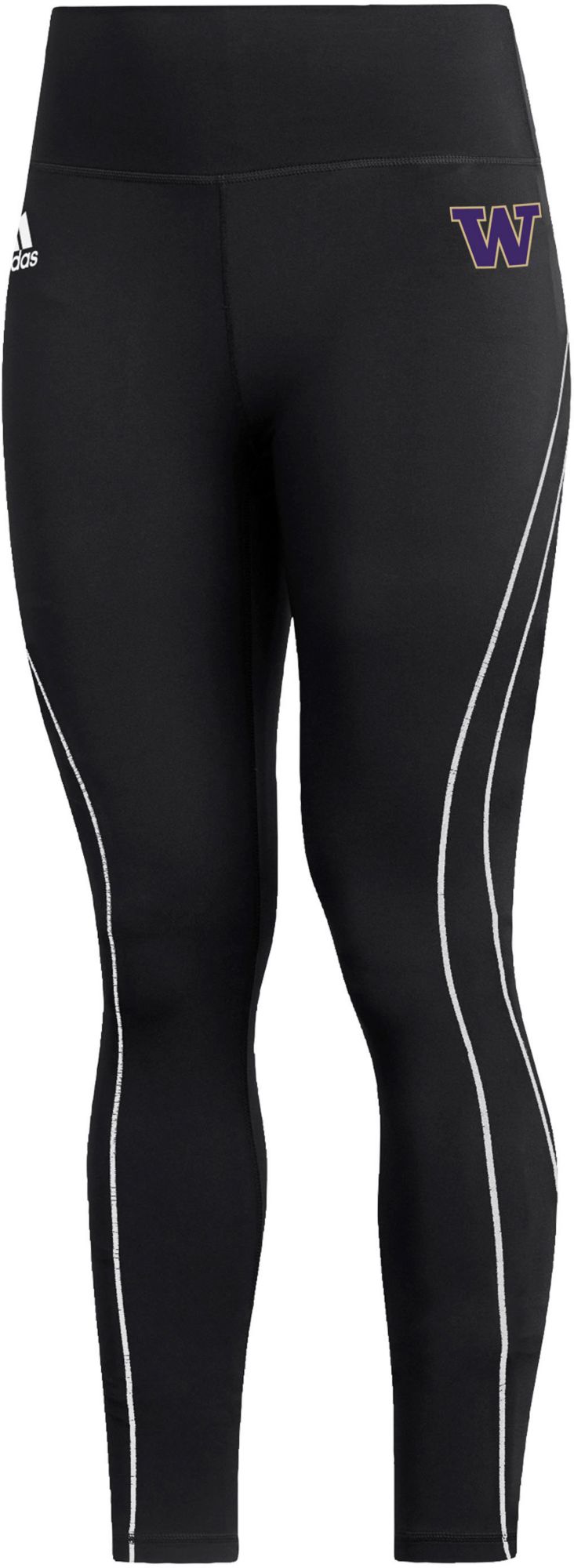 adidas Women's Washington Huskies Black Stadium Training 7/8 Leggings product image
