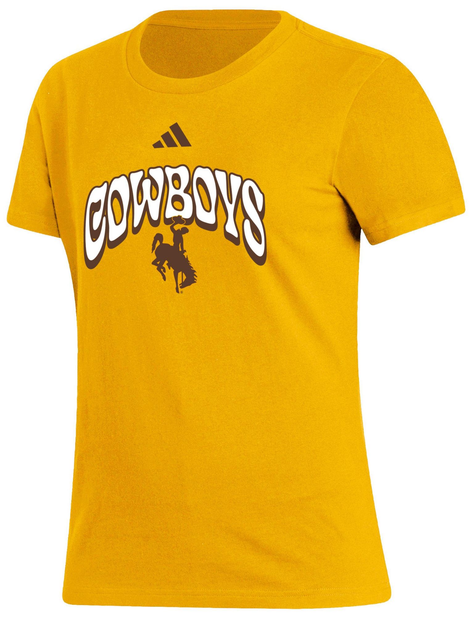 adidas Women's Wyoming Cowboys Gold Fresh T-Shirt product image