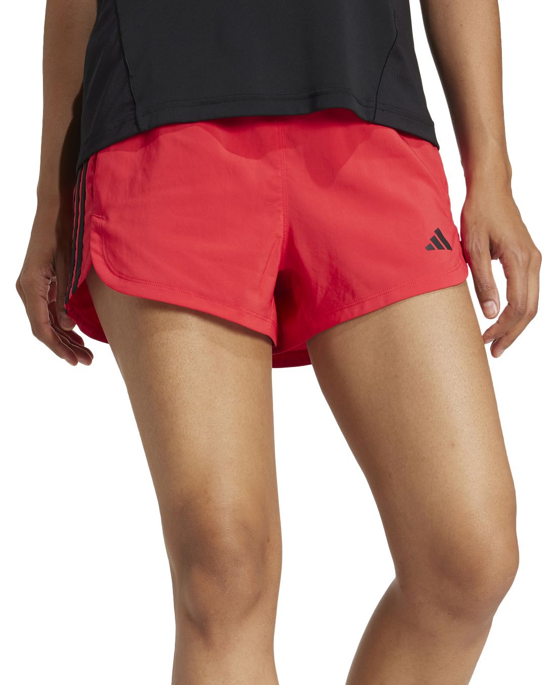 adidas Women's Pacer Training 3-Stripes Woven High-Rise 5" Shorts product image