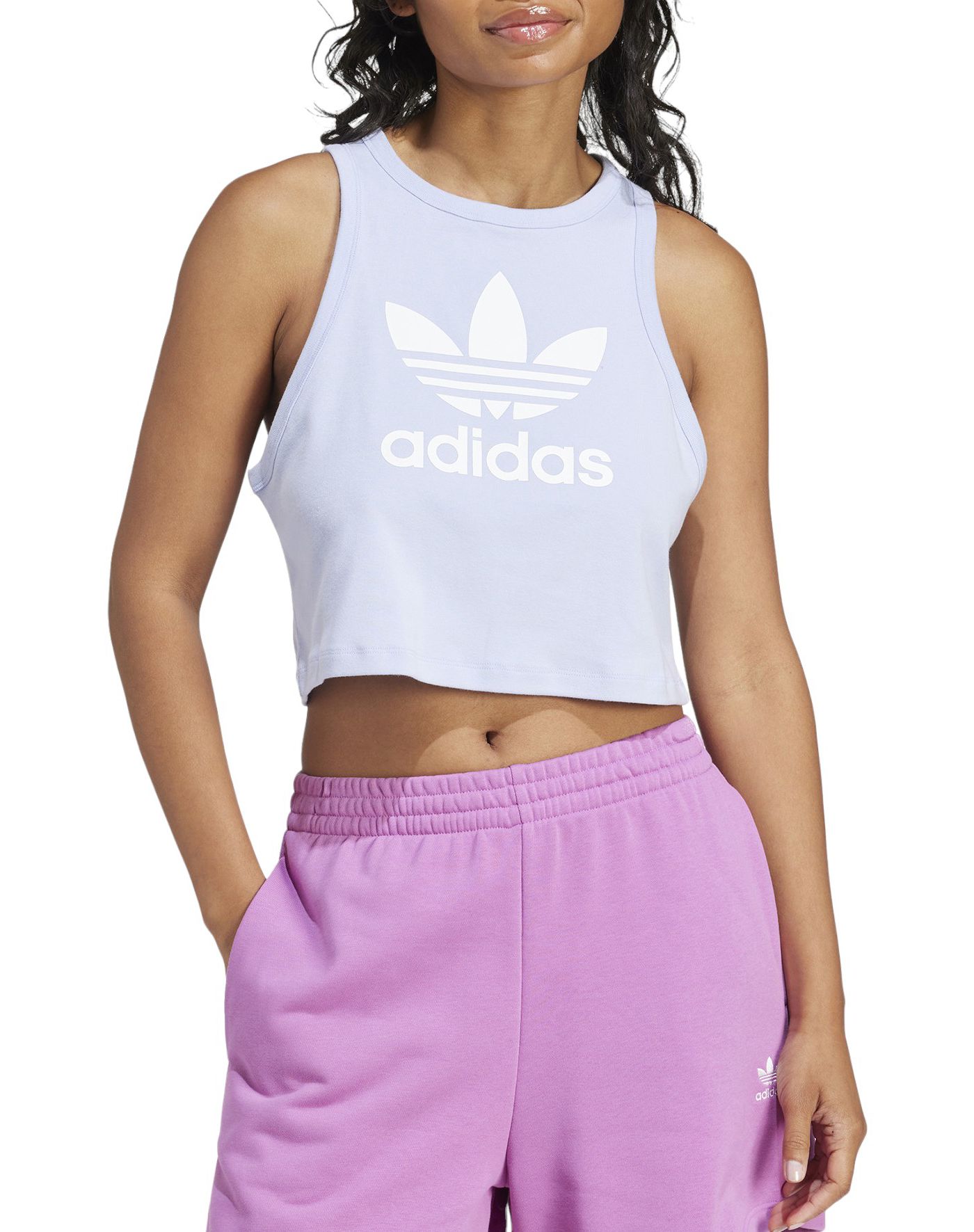 Adidas Originals Women s Trefoil Tank Top XL Violet Tone