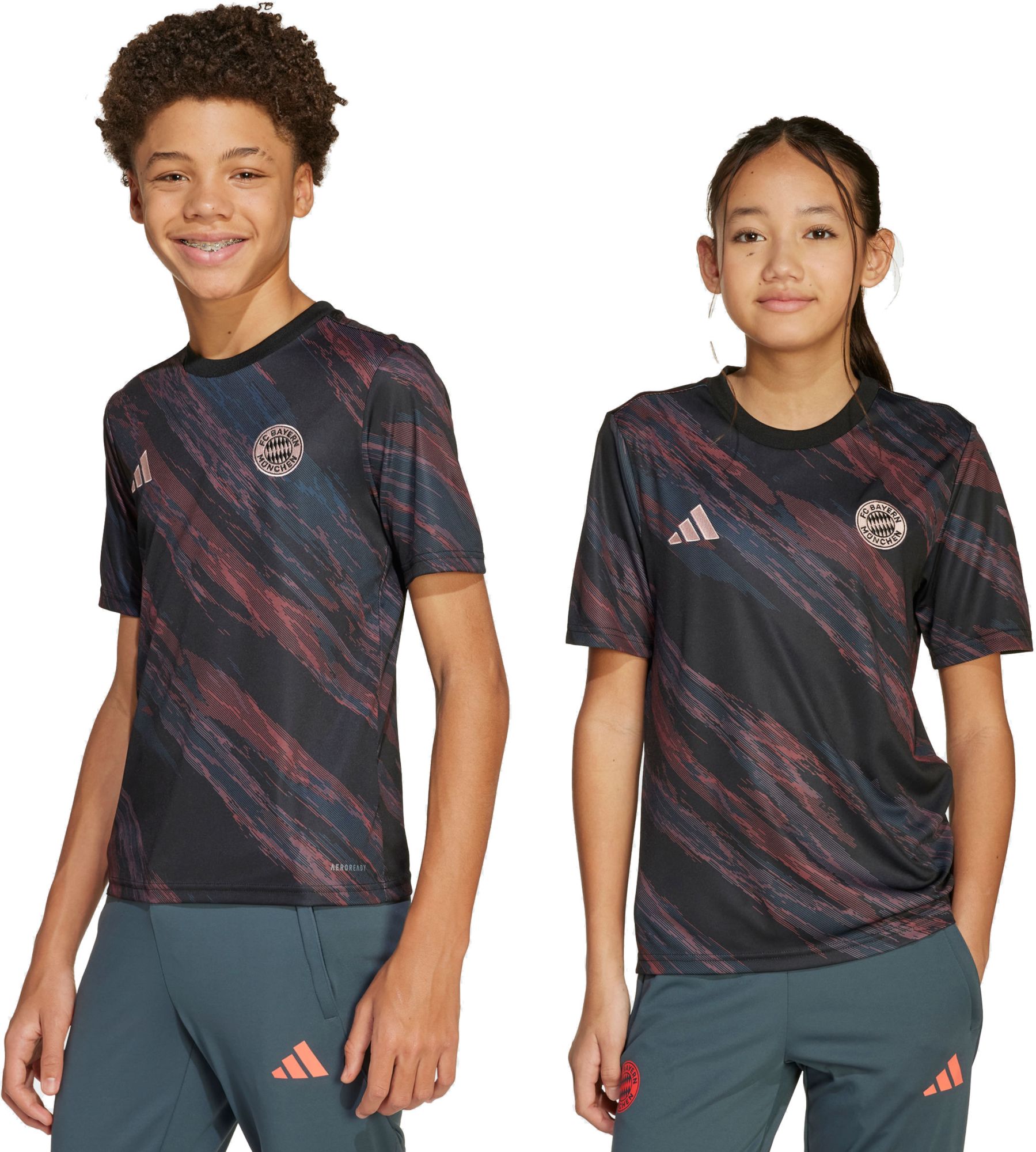 adidas Youth Bayern Munich Black Home Prematch Jersey product image