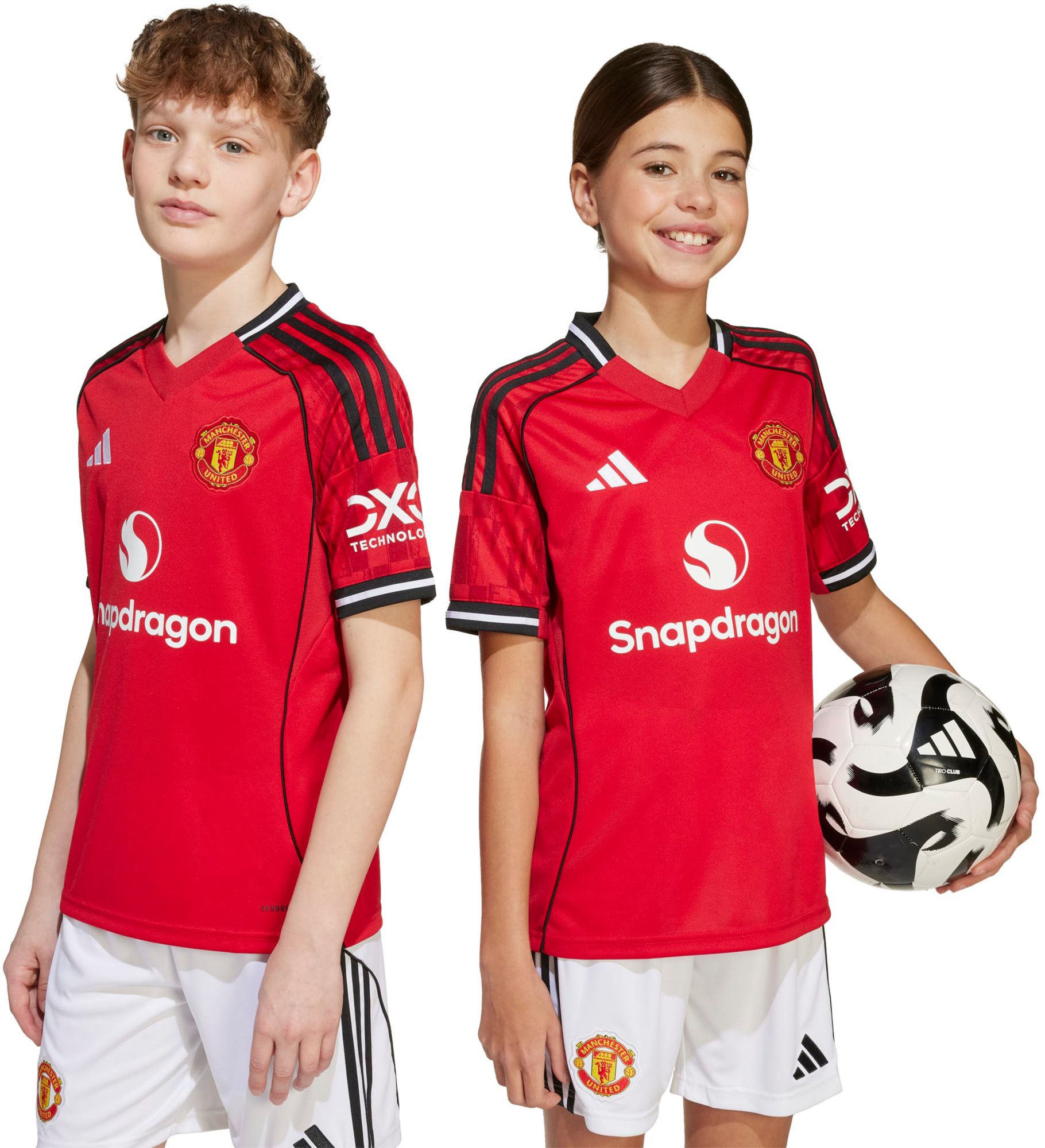 adidas Youth Manchester United 2025 Red Home Replica Jersey product image