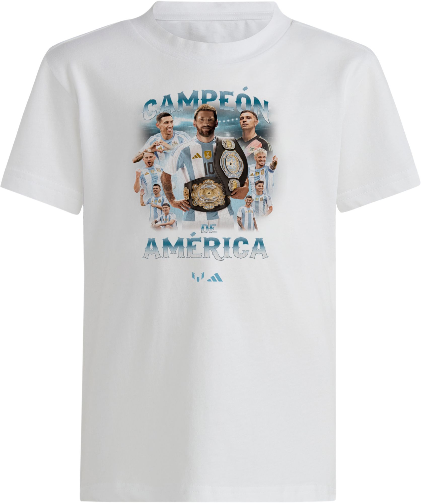 adidas Youth Argentina Lionel Messi Belt Winner White TShirt Dick's