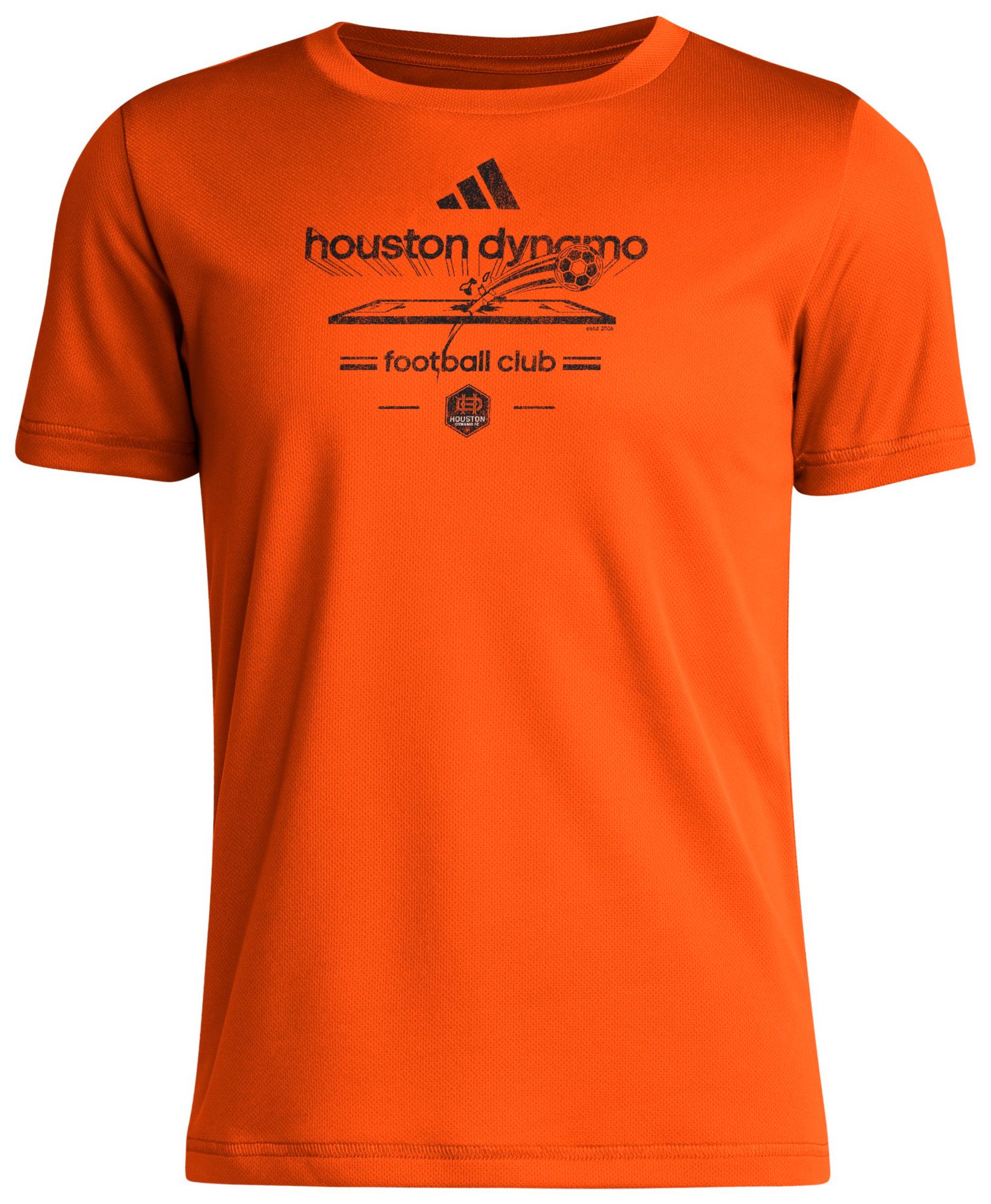 adidas Youth Houston Dynamo 2025 Orange Vintage World T-Shirt product image