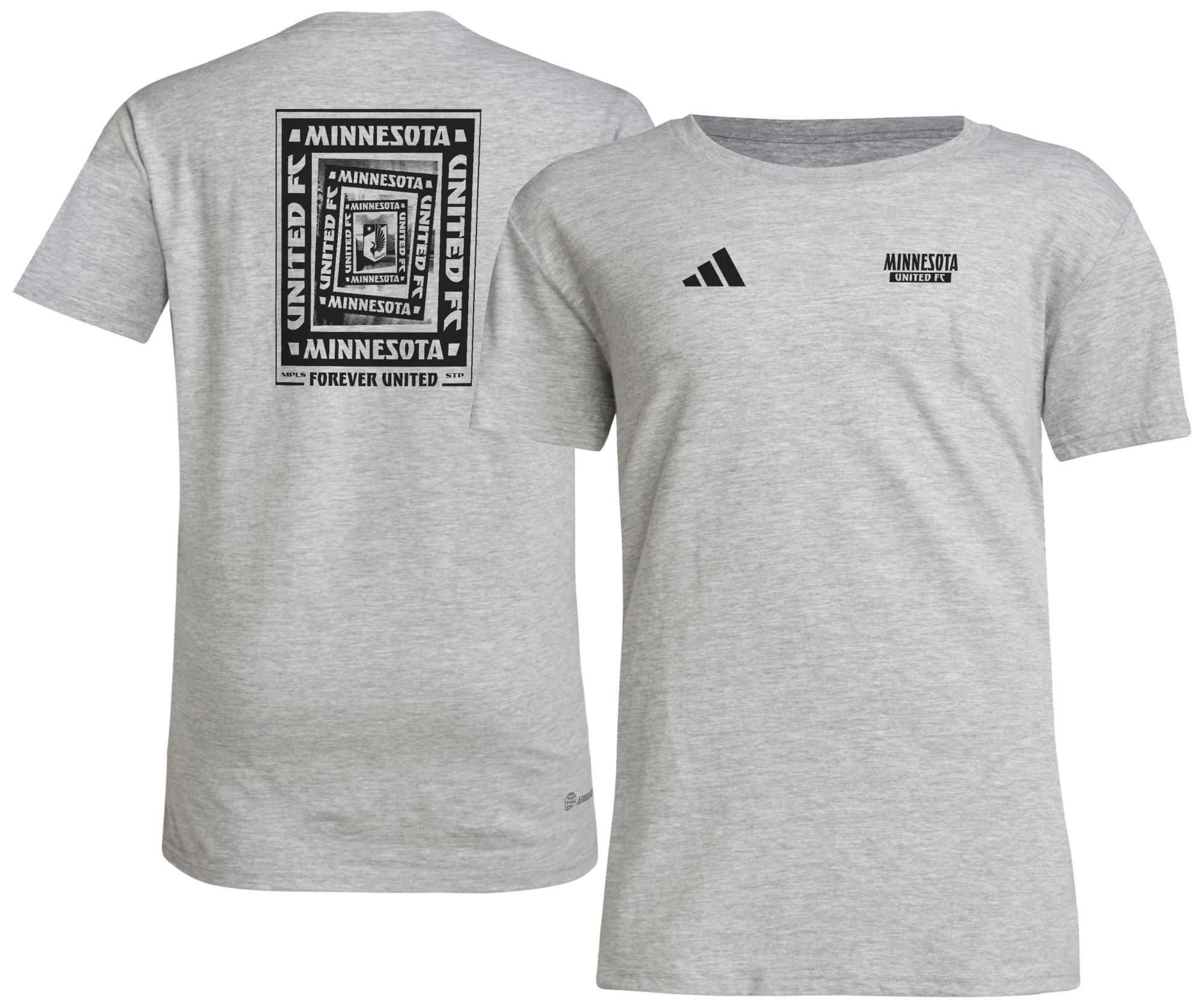 adidas Youth Minnesota United FC 2025 Grey Local Warp T-Shirt product image