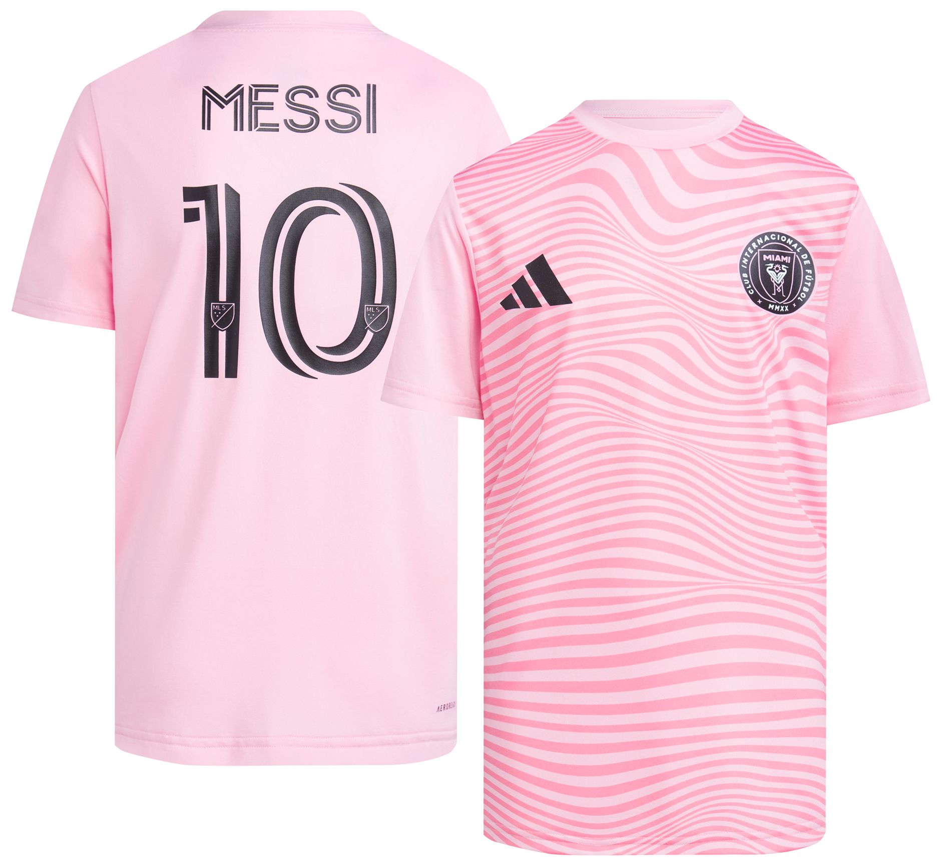 adidas Youth Inter Miami CF Lionel Messi #10 Pink T-Shirt product image