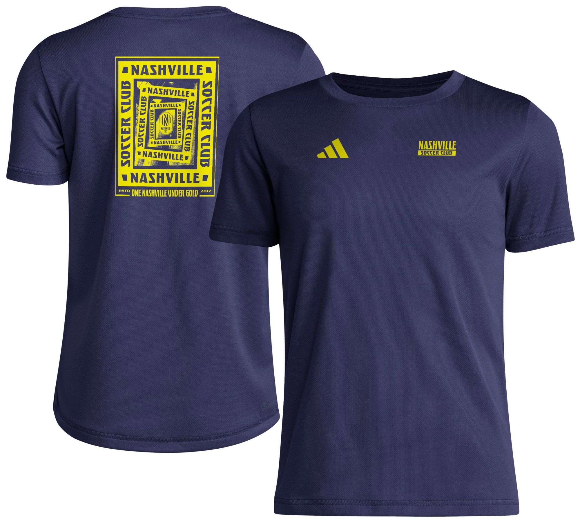 adidas Youth Nashville SC 2025 Blue Local Warp T-Shirt product image