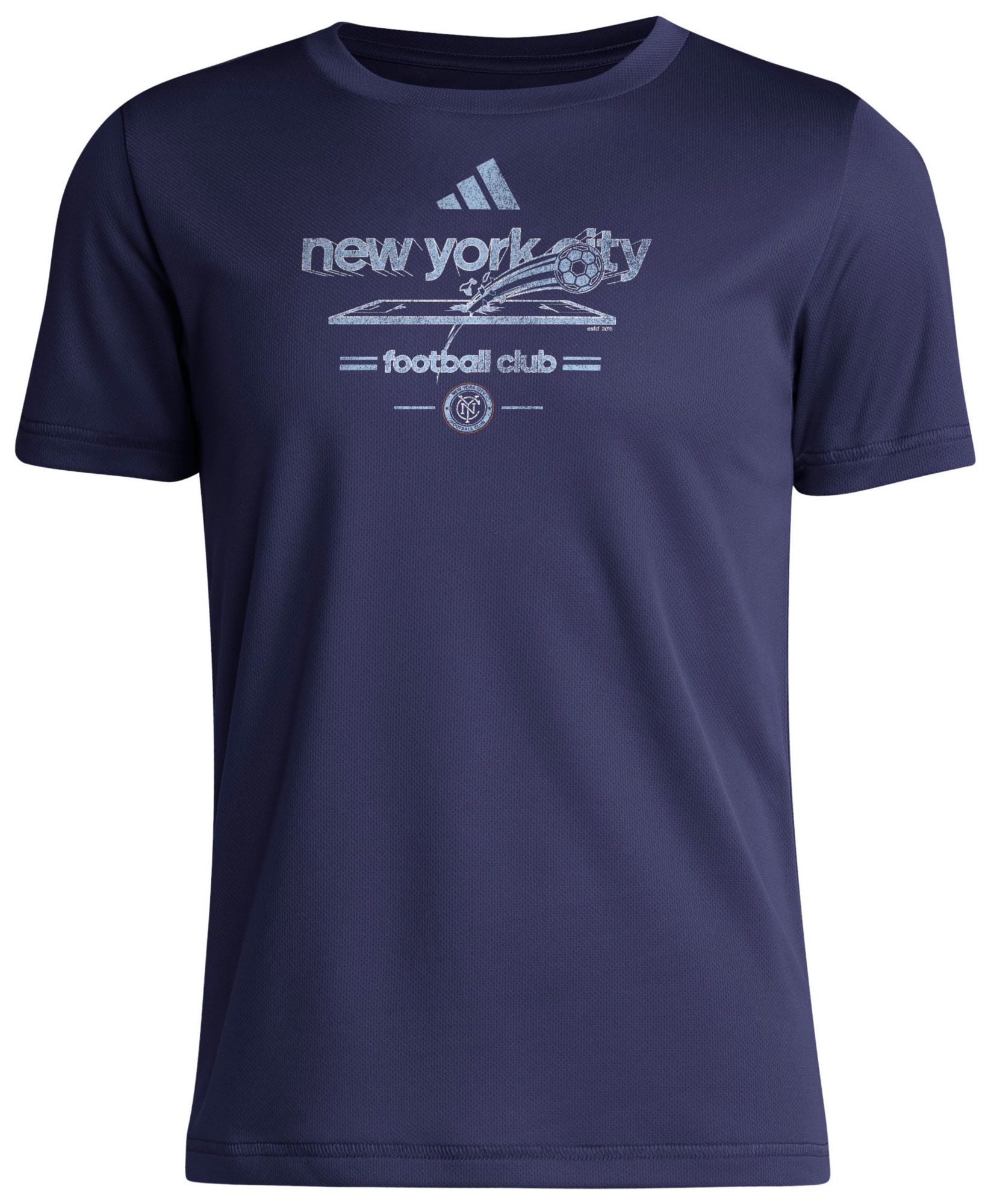 adidas Youth New York City FC 2025 Blue Vintage World T-Shirt product image