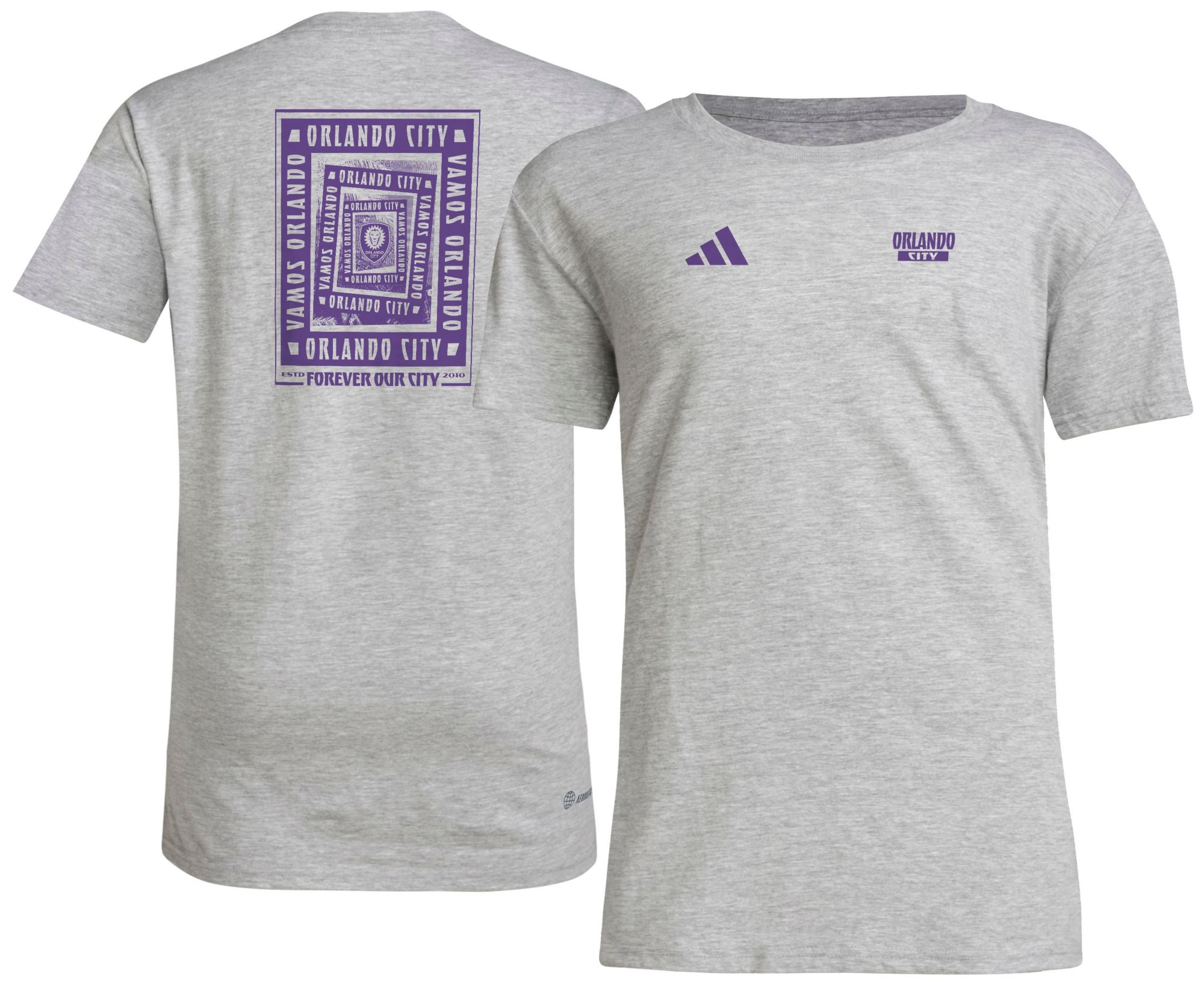 adidas Youth Orlando City 2025 Grey Local Warp T-Shirt product image