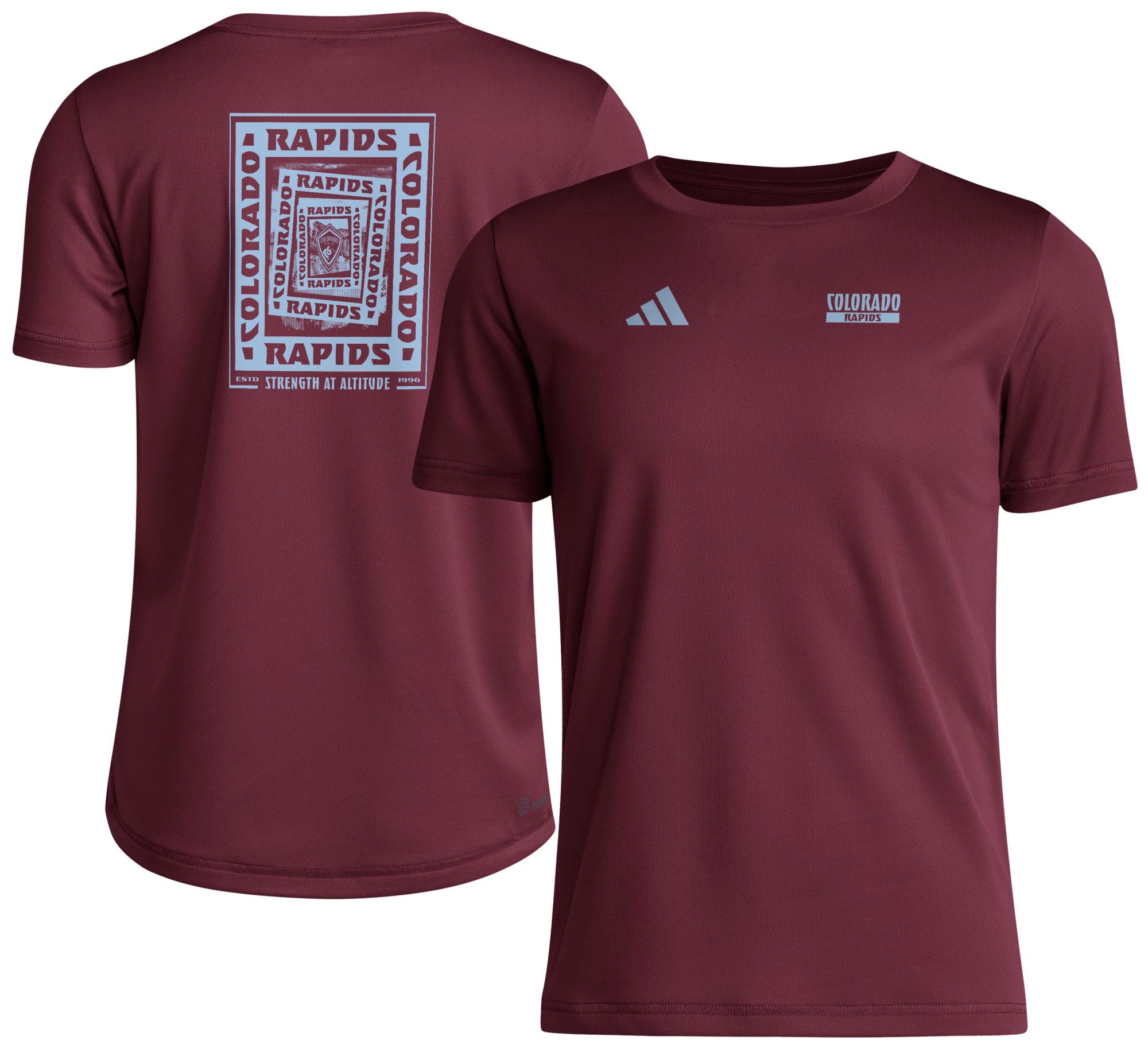 adidas Youth Colorado Rapids 2025 Maroon Local Warp T-Shirt product image