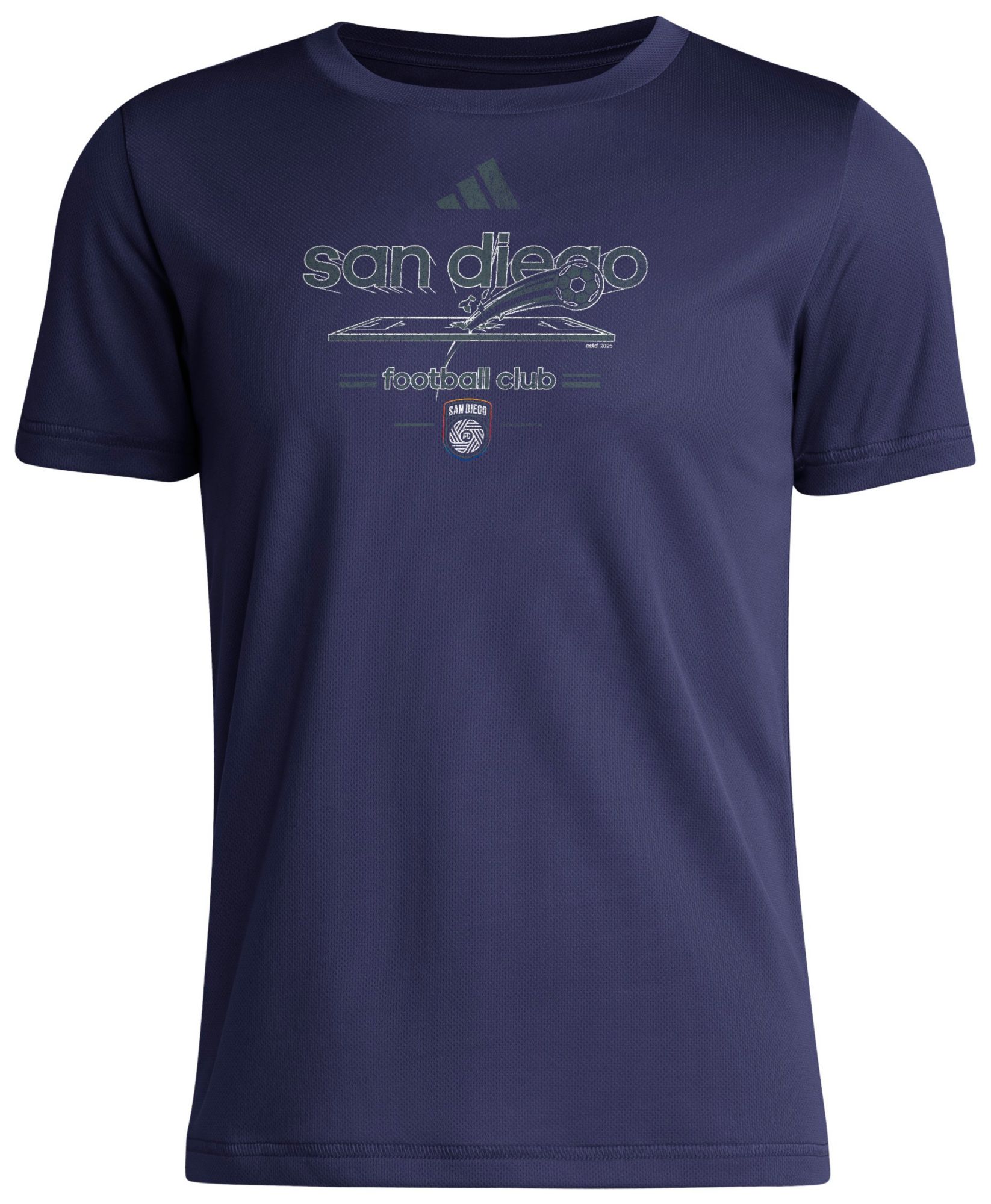 adidas Youth San Diego FC 2025 Blue Vintage World T-Shirt product image