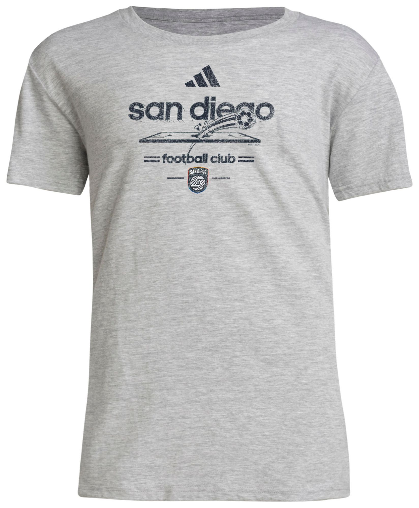 adidas Youth San Diego FC 2025 Grey Vintage World T-Shirt product image