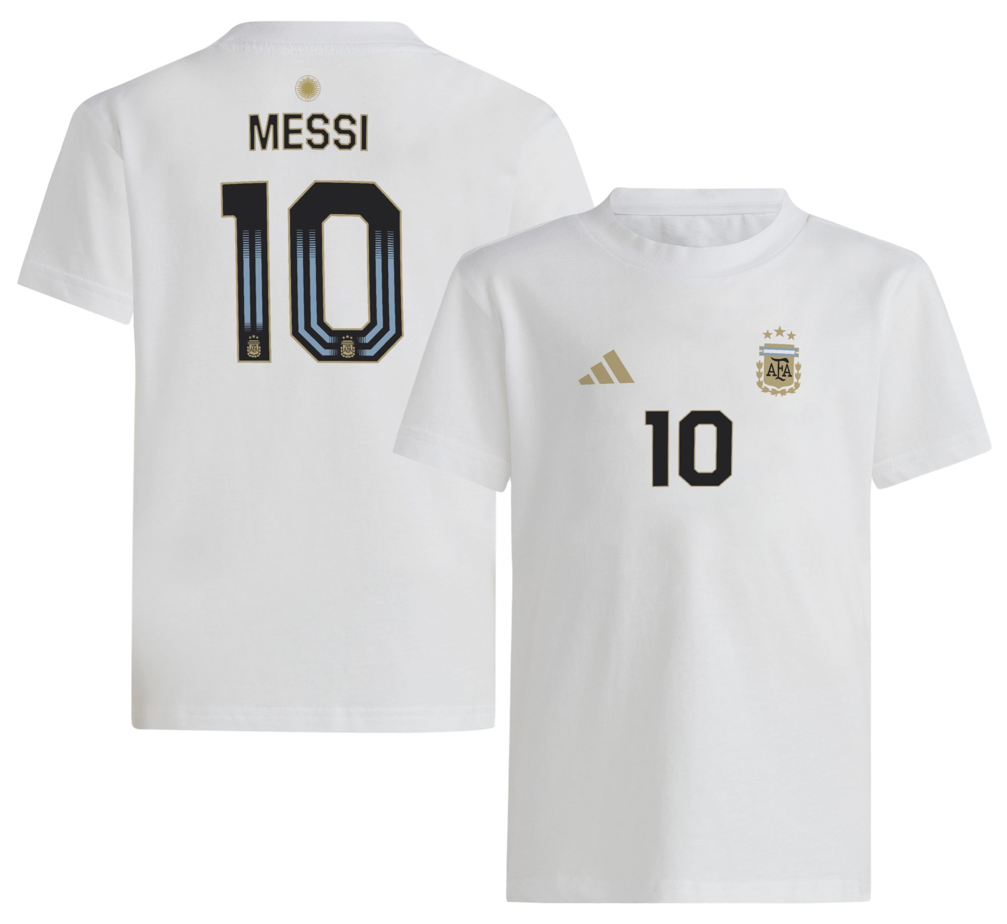 adidas Youth Argentina Lionel Messi #10 White T-Shirt product image
