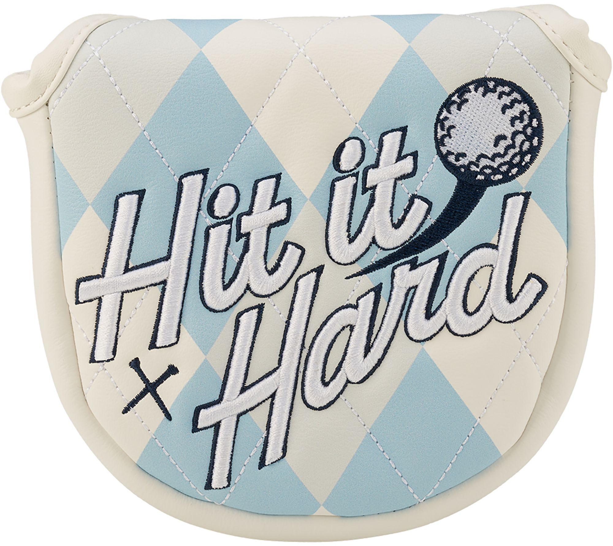 Barstool Sports Hit It Hard Blue Argyle Mallet Putter Headcover product image