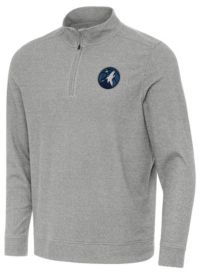 Antigua Men's Minnesota Timberwolves Grey Subtle Quarter-Zip