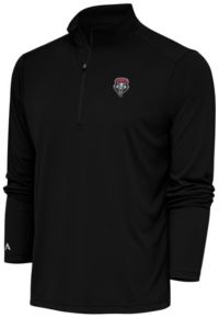 Antigua Men's New Mexico Lobos Black Tribute 1/4 Zip Pullover