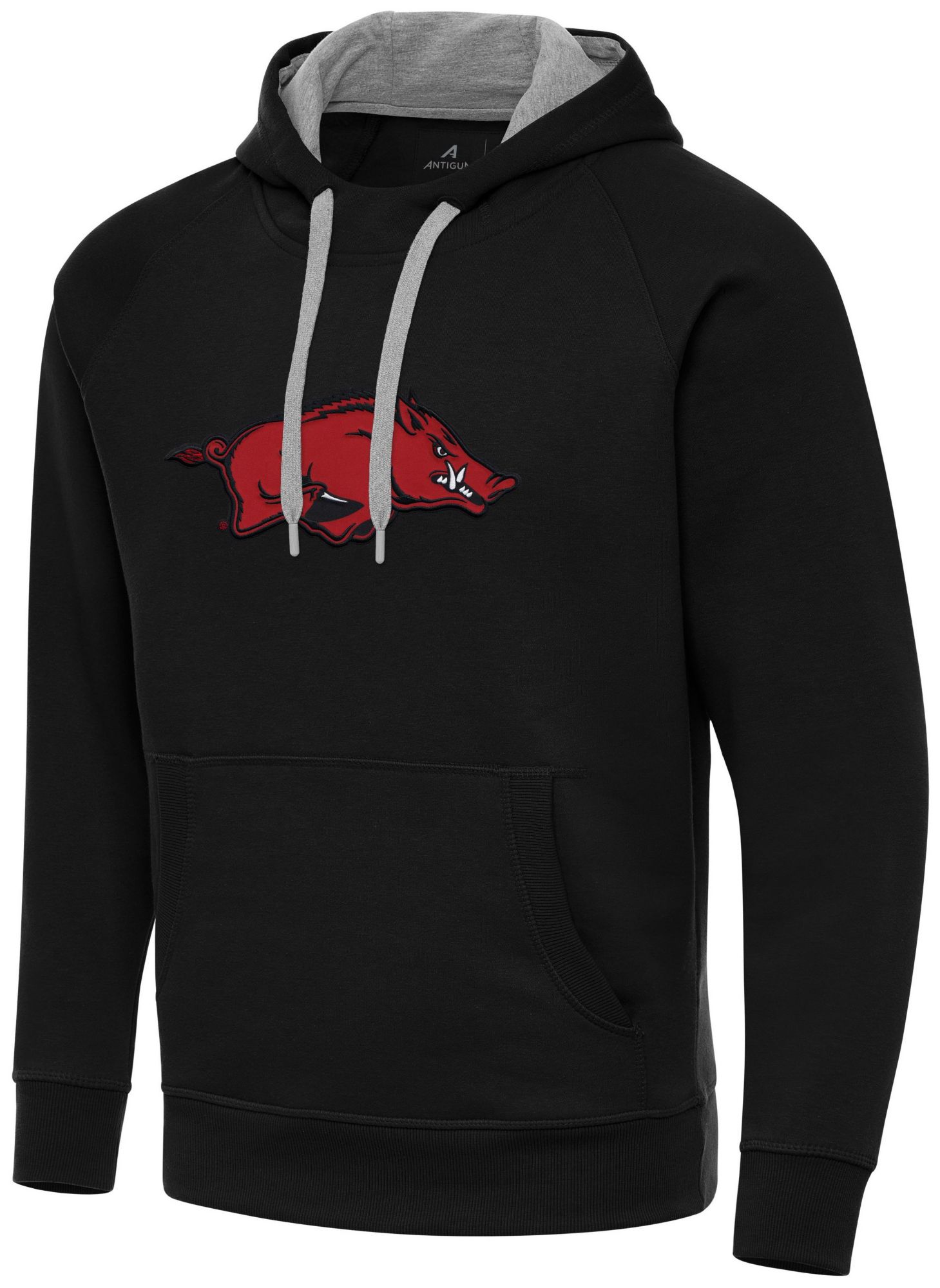 Antigua Men's Arkansas Razorbacks Black Victory Pullover Hoodie product image