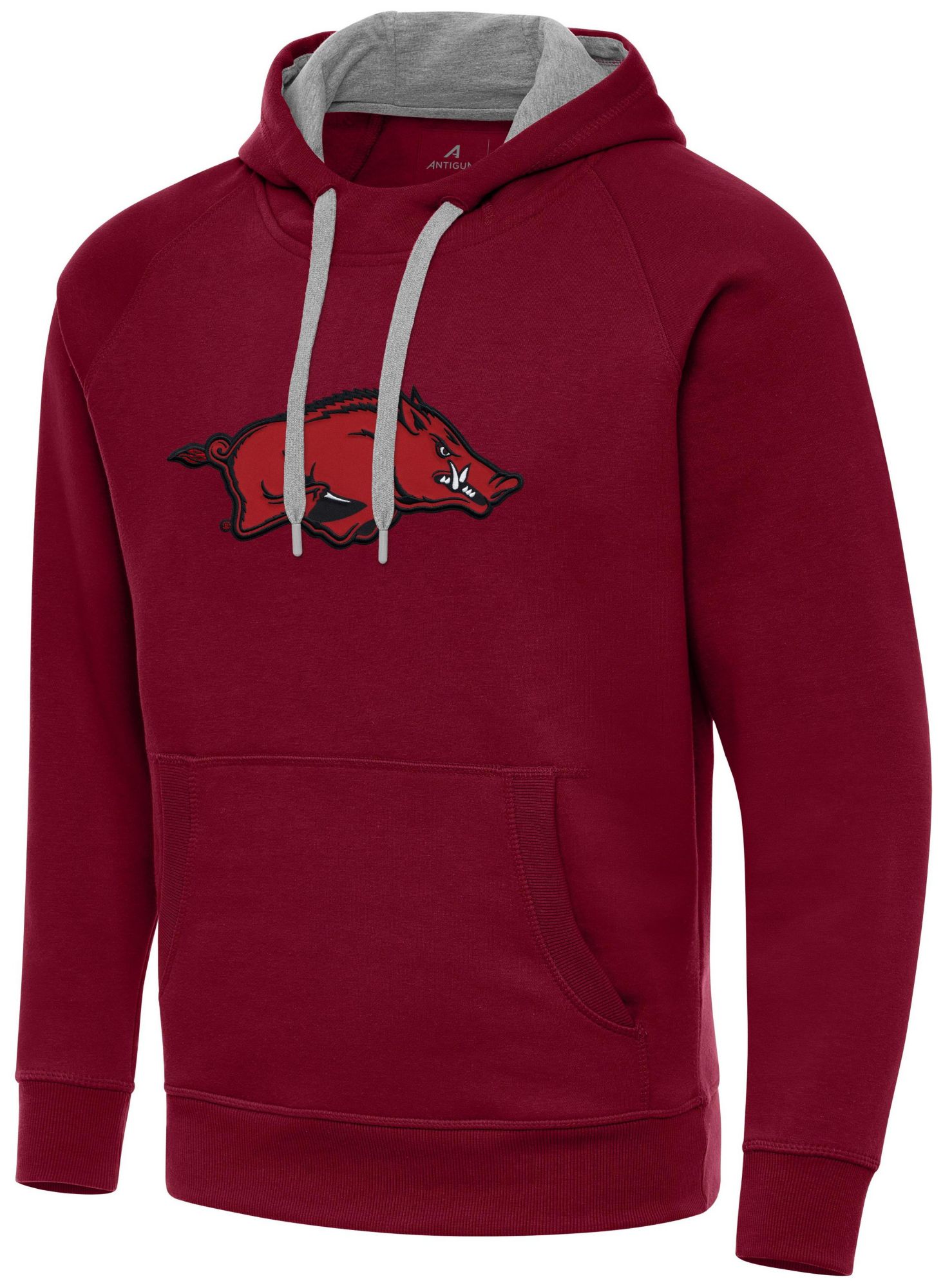 Antigua Men's Arkansas Razorbacks Cardinal Red Victory Pullover Hoodie product image