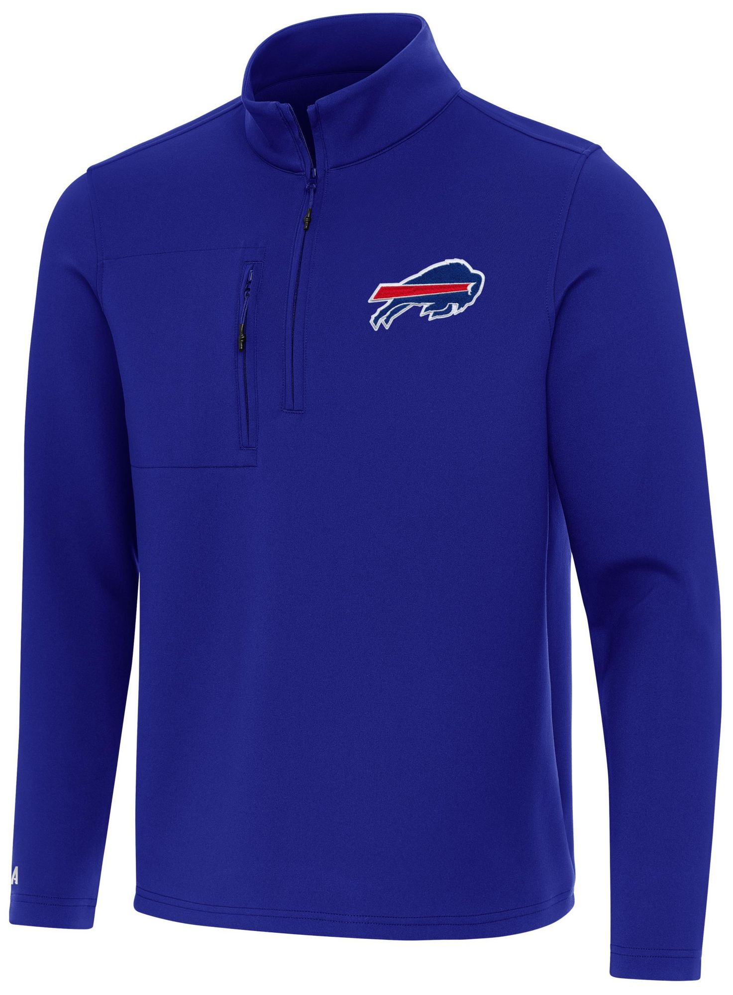Antigua Men's Buffalo Bills Insider Dark Royal Quarter-Zip Pullover Shirt product image