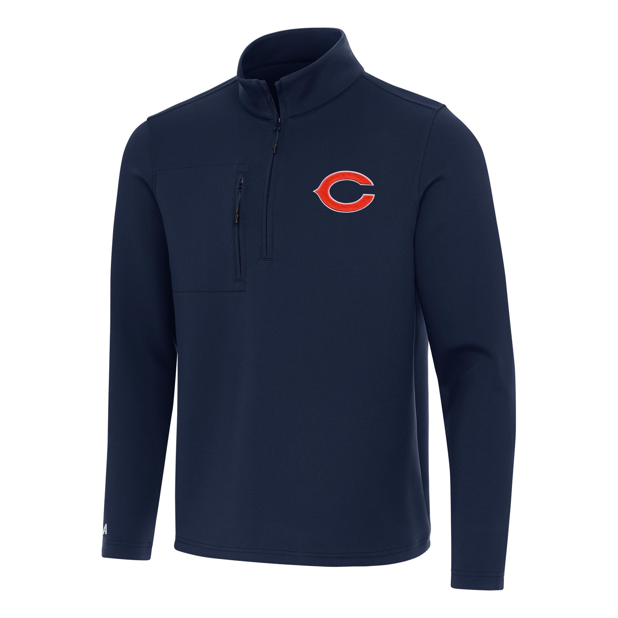 Antigua Men's Chicago Bears Insider Navy Quarter-Zip Pullover Shirt product image