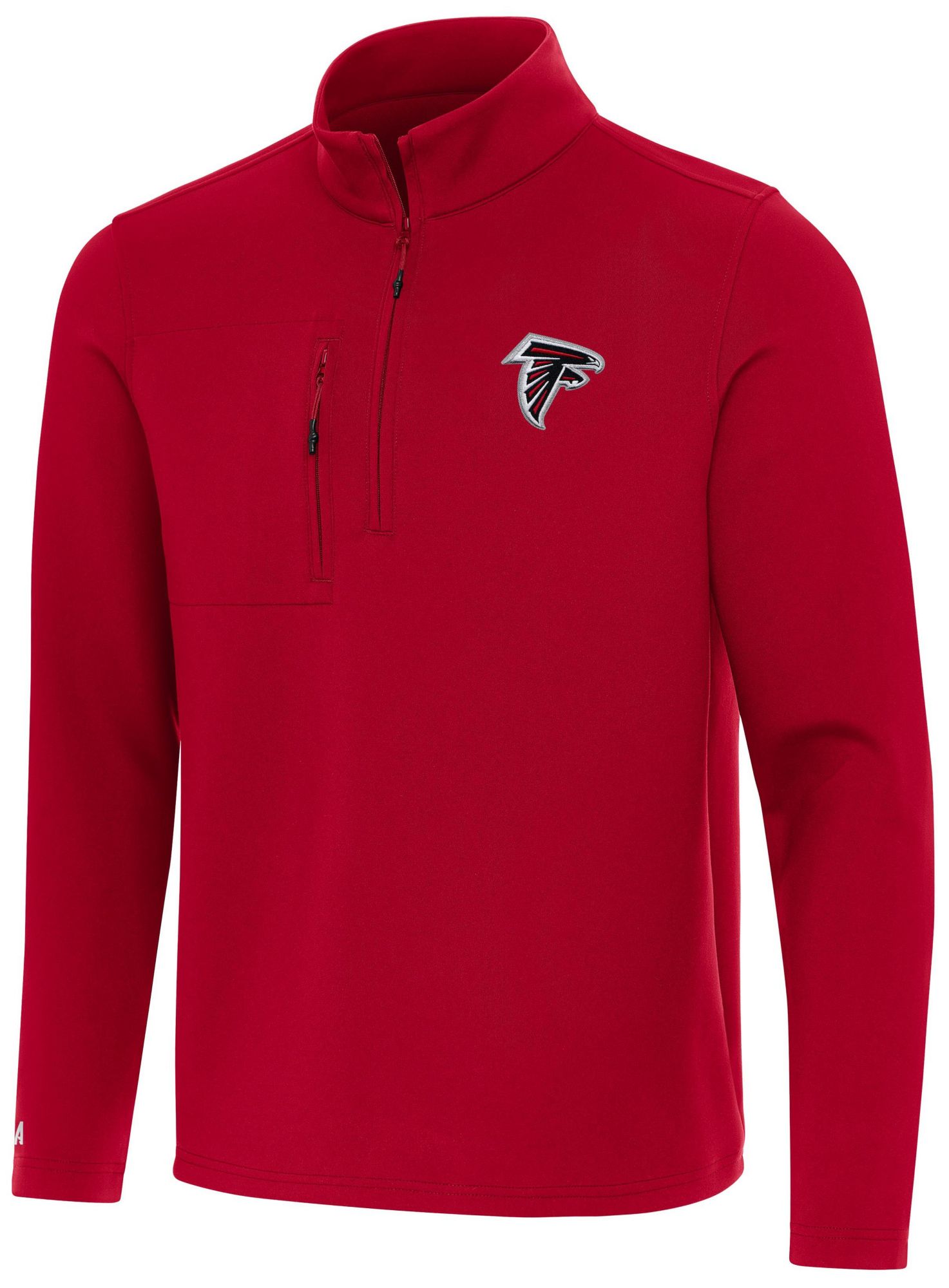 Antigua Men's Atlanta Falcons Insider Dark Red Quarter-Zip Pullover Shirt product image
