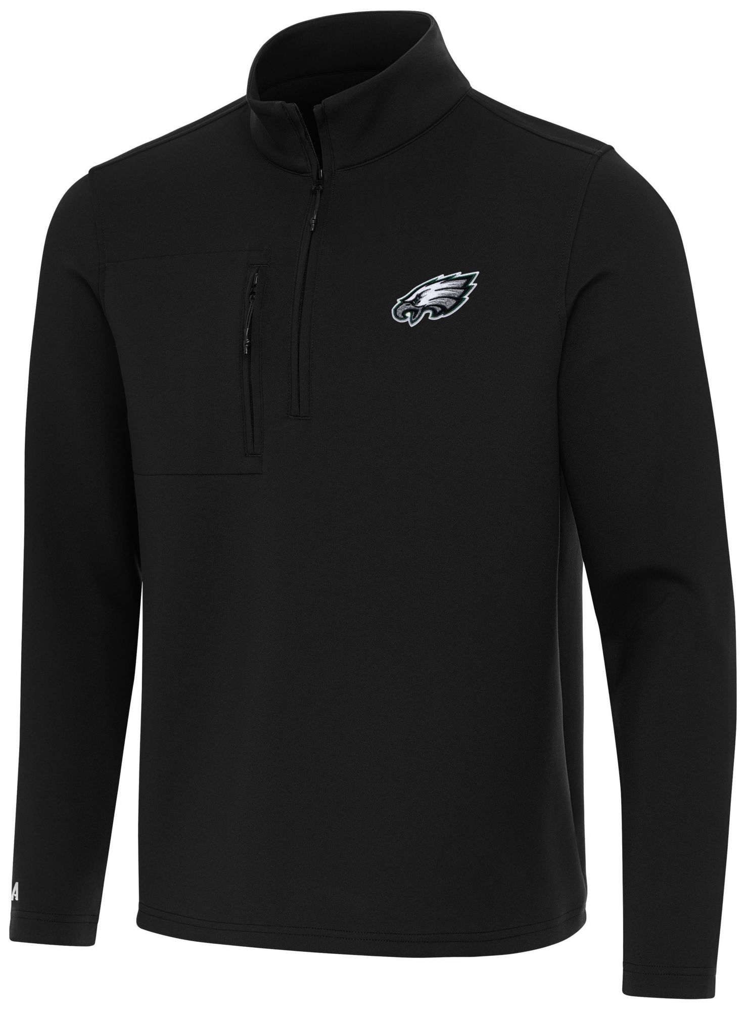 Antigua Men's Philadelphia Eagles Black Insider Quarter-Zip Shirt product image