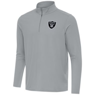 sorry, Antigua Men's Las Vegas Raiders Intent Grey Quarter-Zip Pullover Shirt is currently out of stock