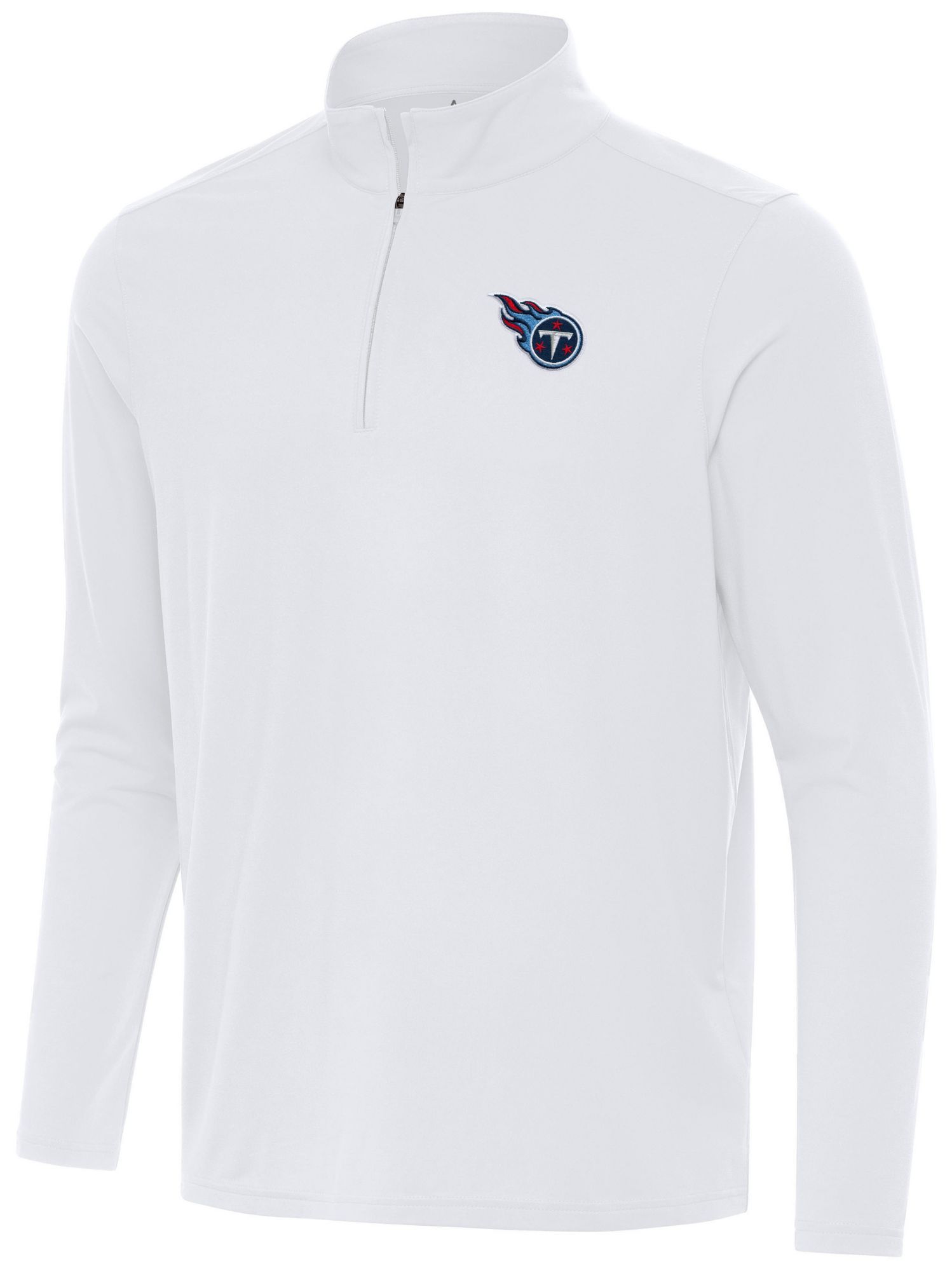 Antigua Men's Tennessee Titans Intent White Quarter-Zip Pullover Shirt product image