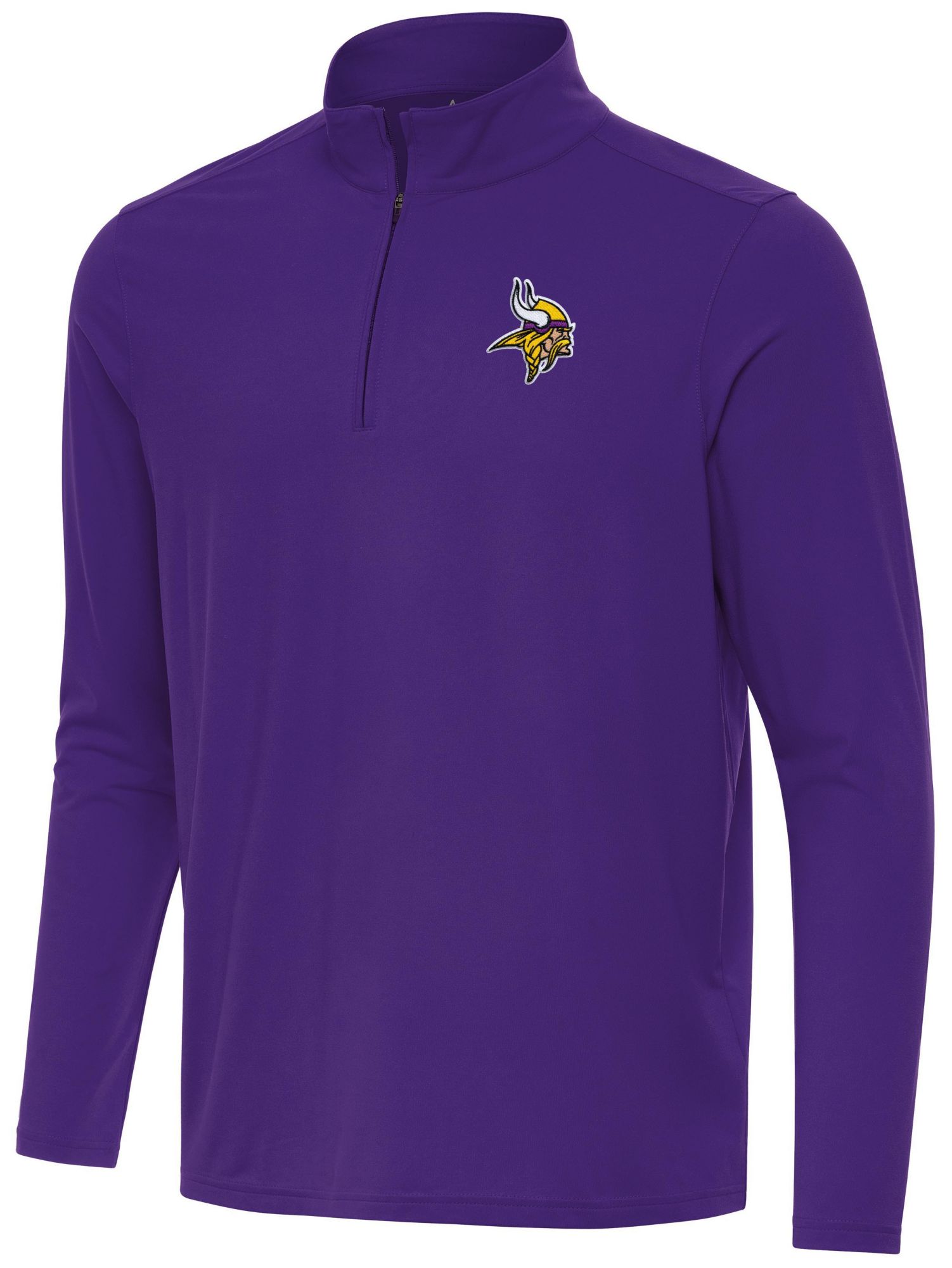 Antigua Men's Minnesota Vikings Dark Purple Intent Quarter-Zip Shirt product image