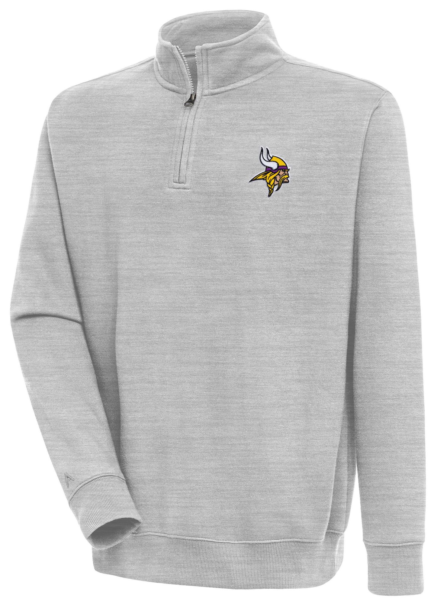 Antigua Men's Minnesota Vikings Victory 1/4 Zip Mock Pullover