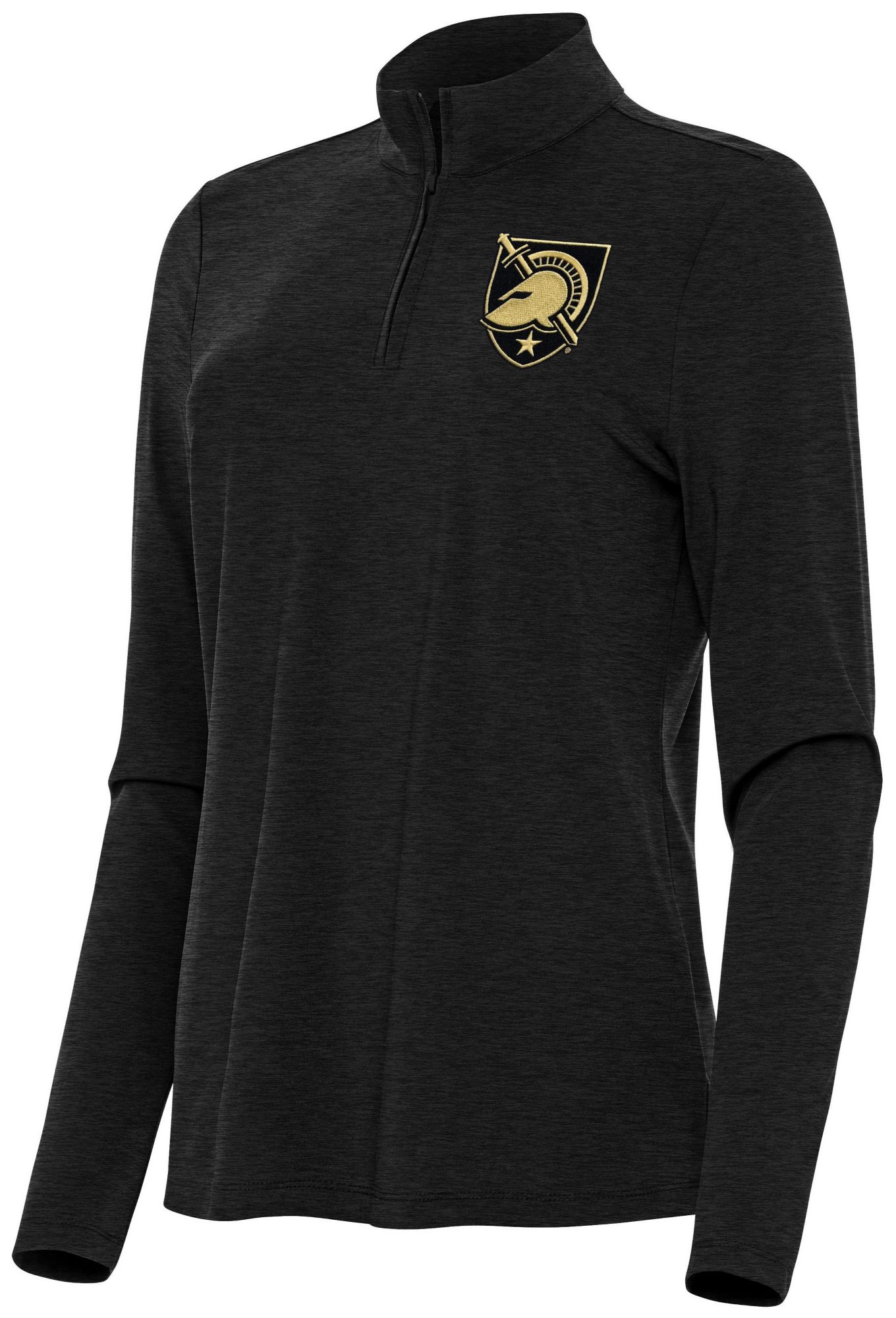 Antigua Women's Army West Point Black Knights Black Heather Bright 1/4 Zip Pullover product image