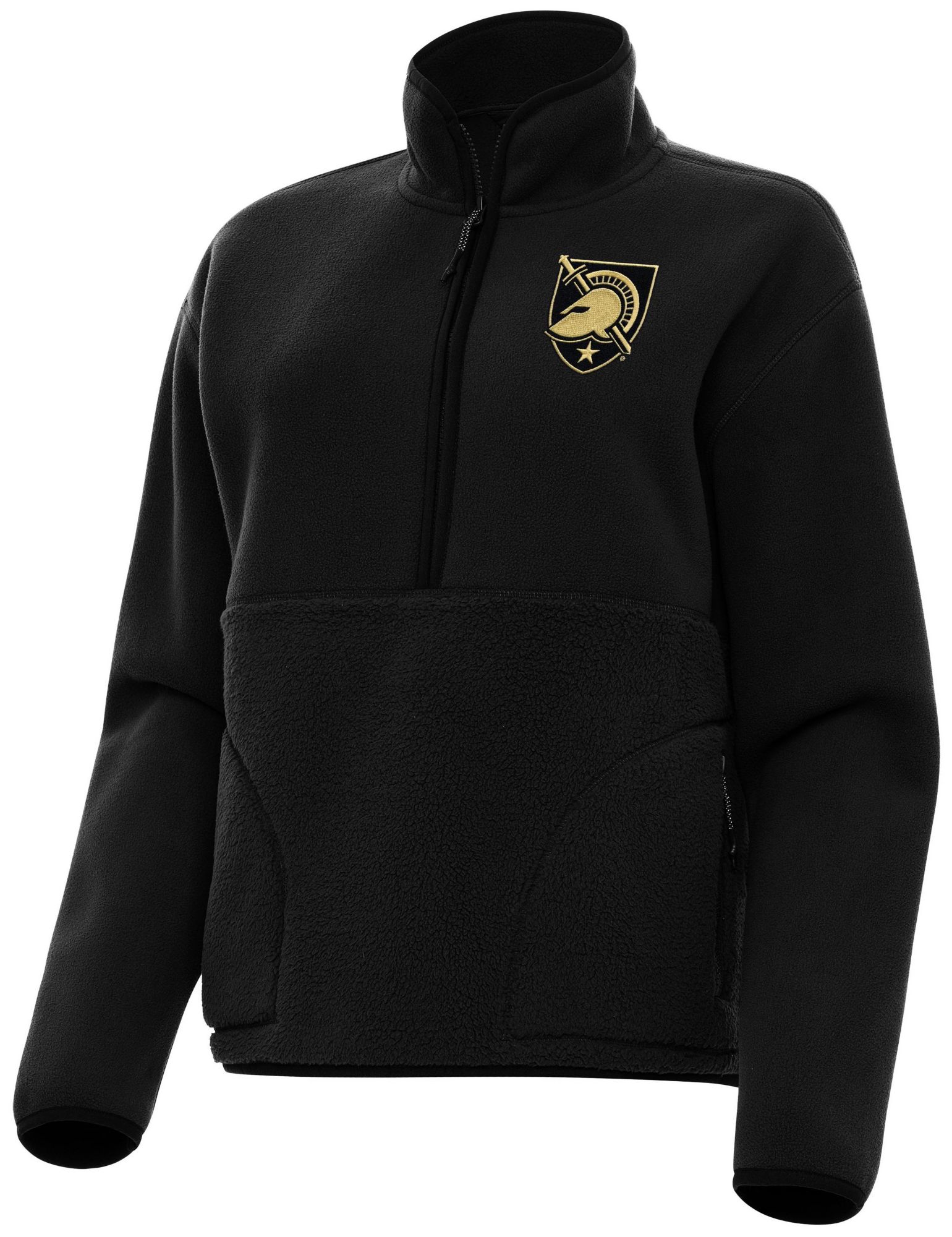 Antigua Women's Army West Point Black Knights Black Figure 1/4 Zip Pullover product image