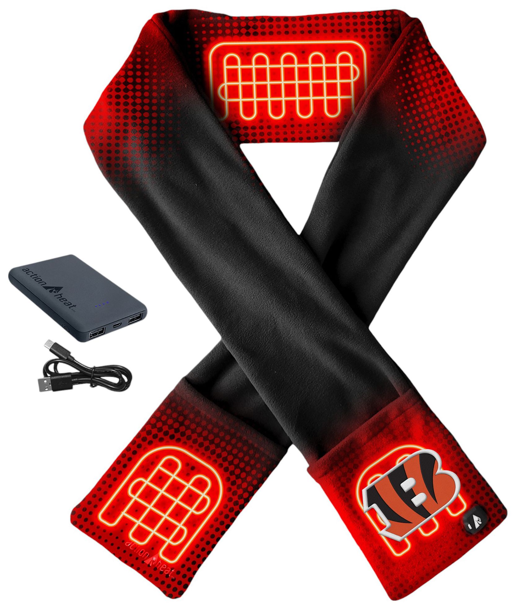 ActionHeat Cincinnati Bengals 5V Battery Heated Scarf product image