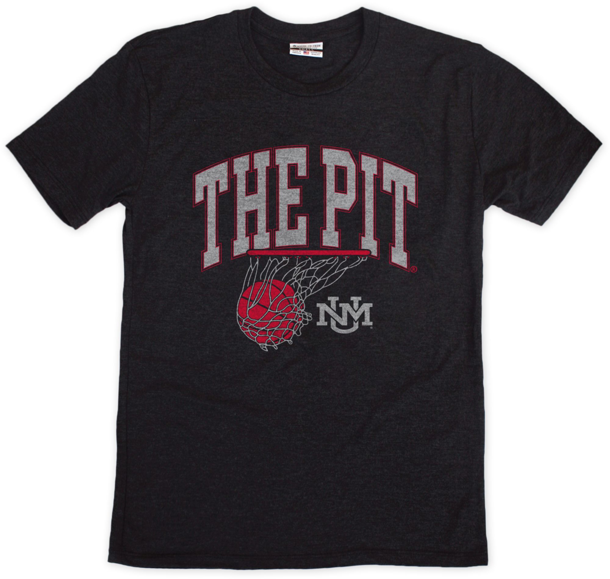 Where I'm From Men's New Mexico Lobos Black 'The Pit' T-Shirt