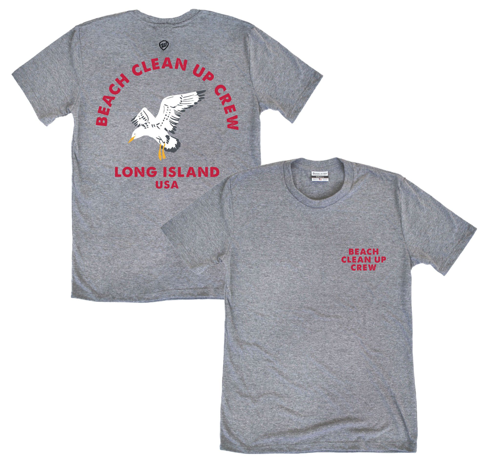 Where I'm From Adult Long Island Gray Clean Up T-Shirt product image